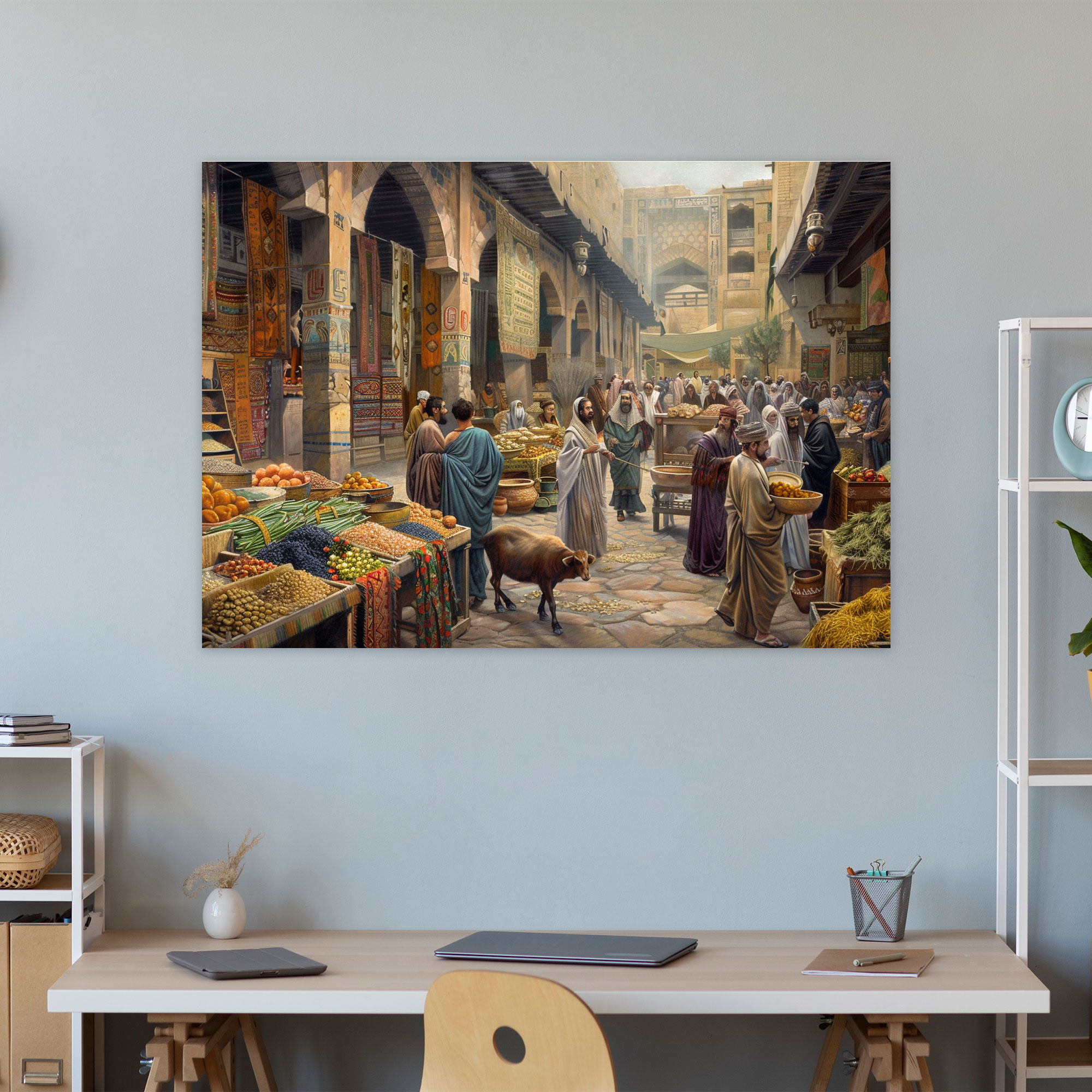 Sumerische Wandkunst - Leinwandbild Sumerische Wandkunst