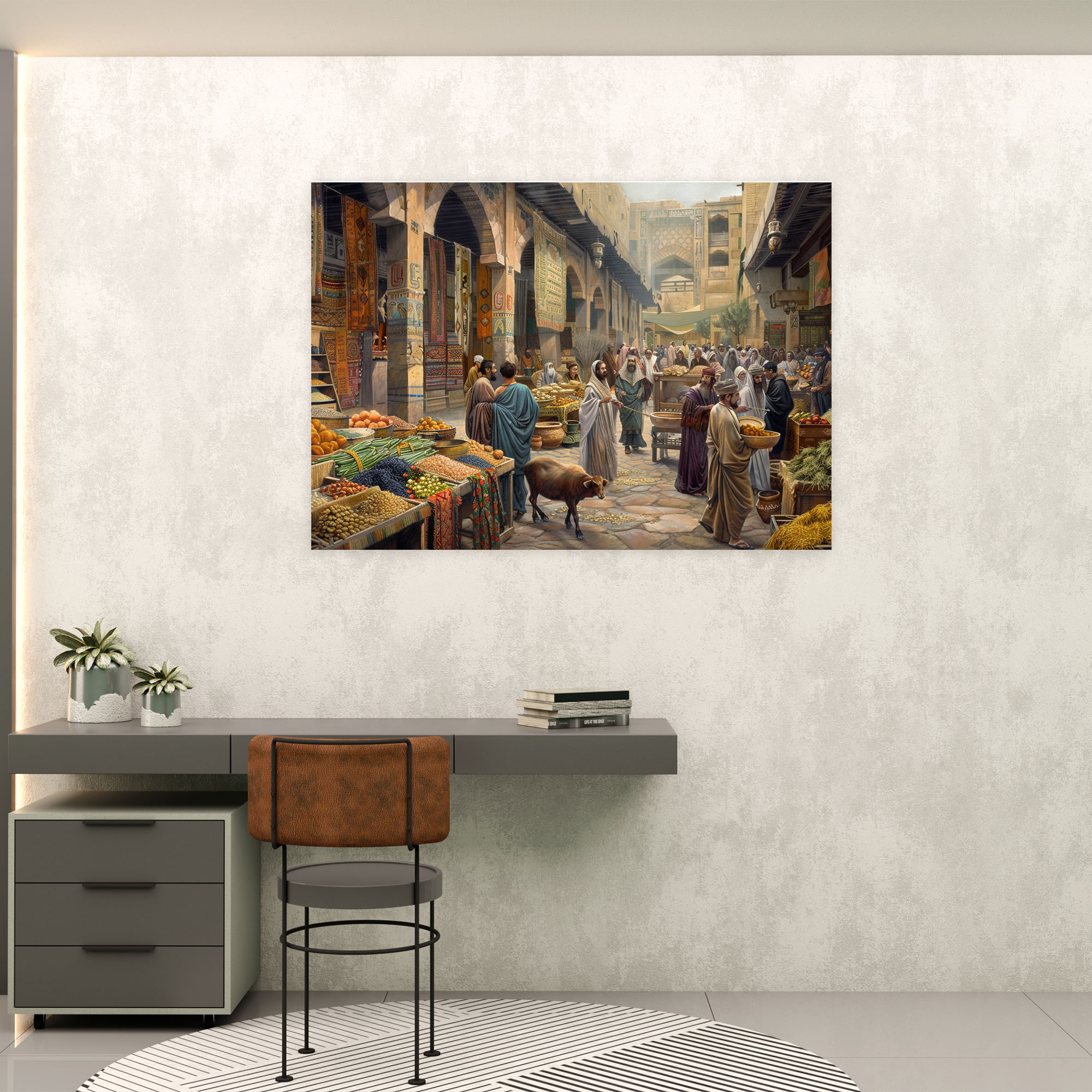 Sumerische Wandkunst - Leinwandbild Sumerische Wandkunst