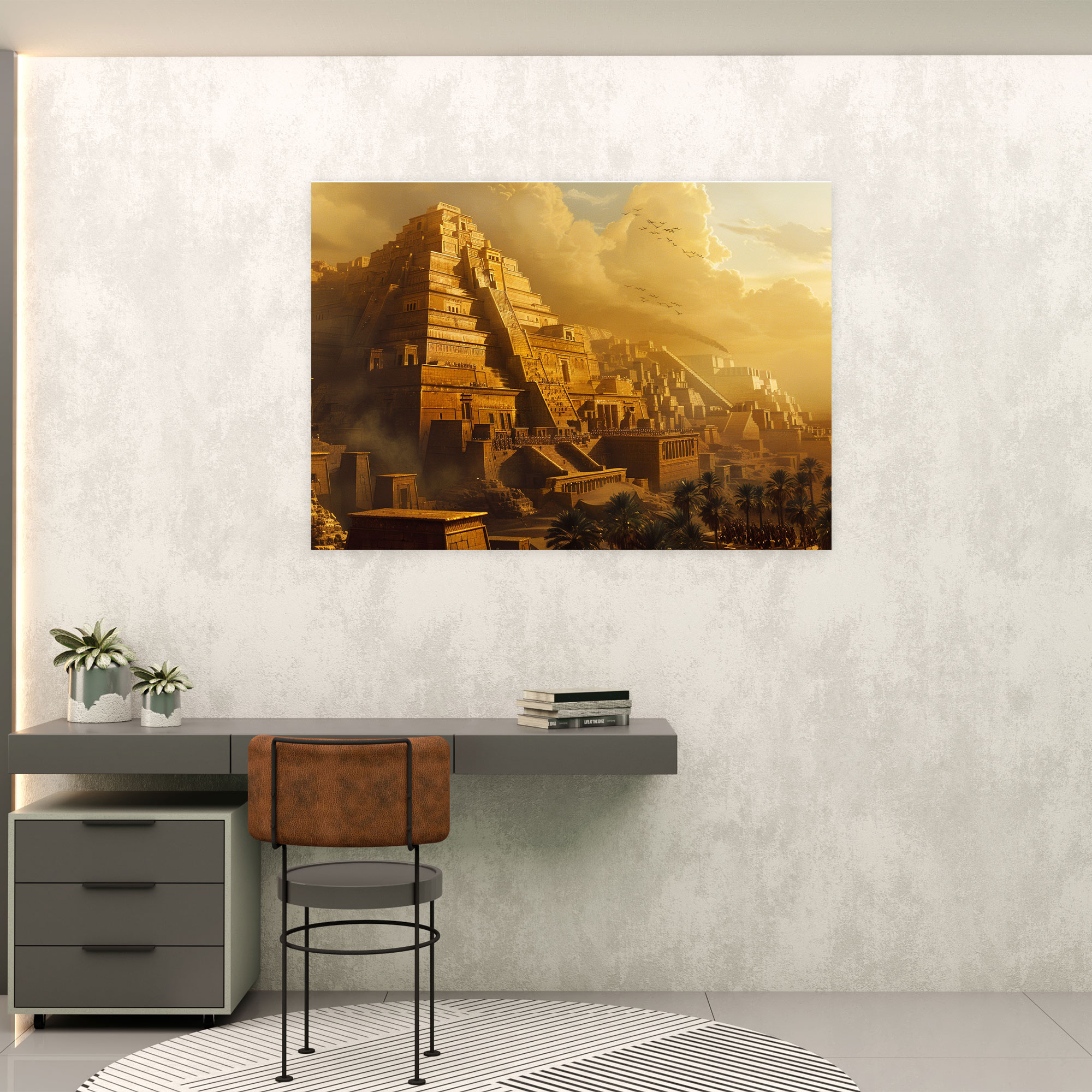 Sumerische Wanddekoration - Leinwandbild für Zuhause