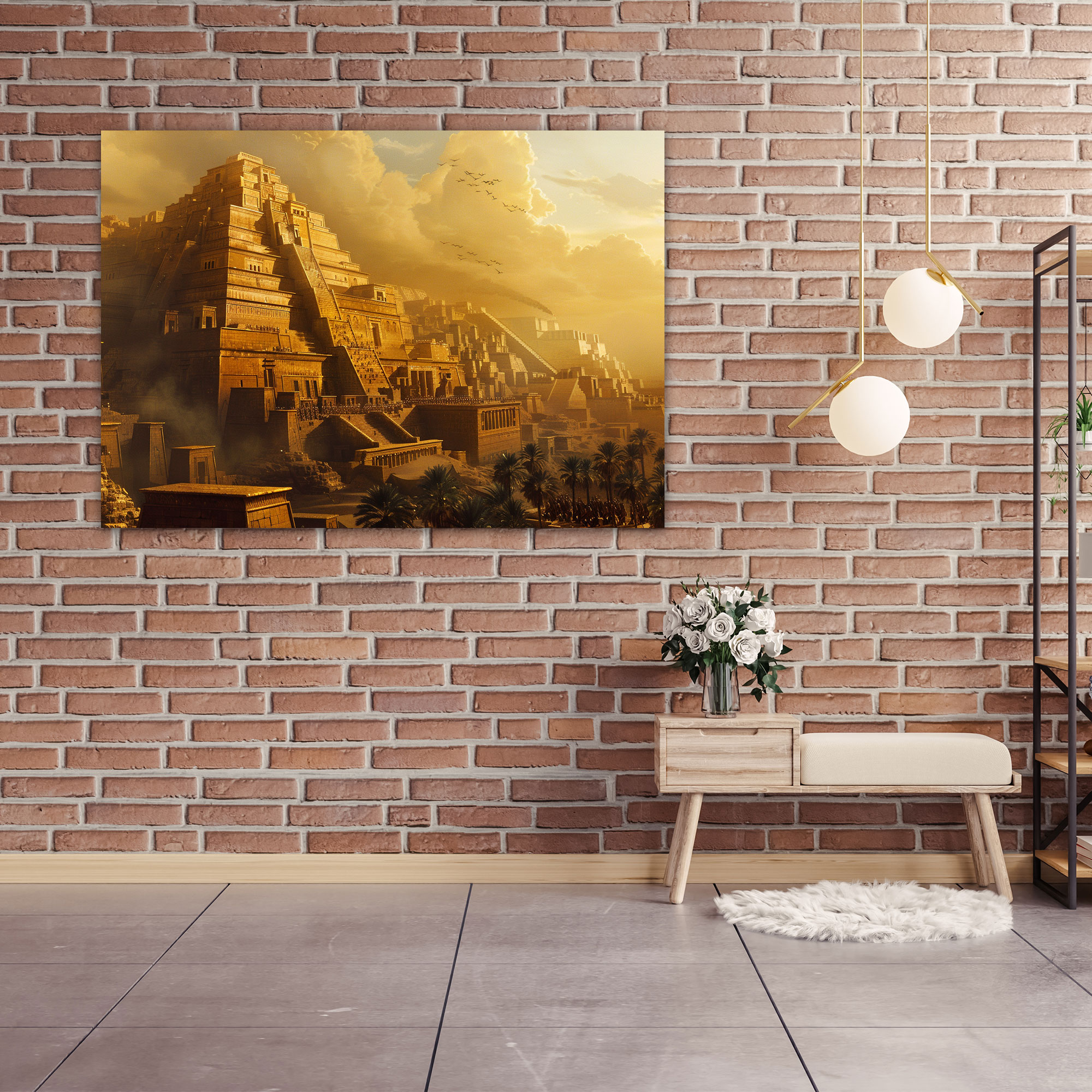 Sumerische Wanddekoration - Leinwandbild für Zuhause