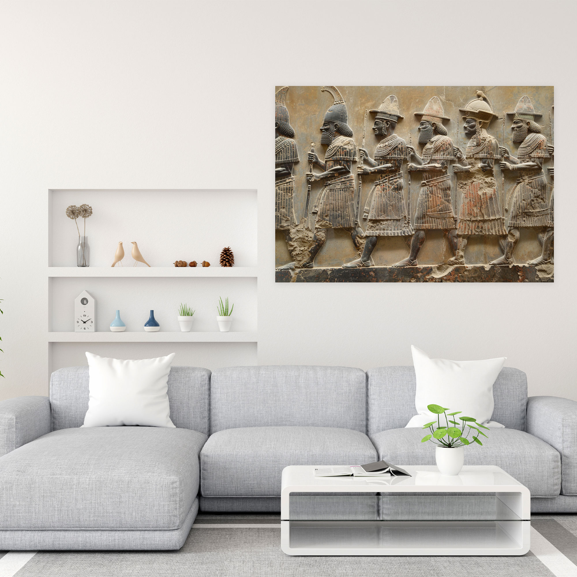 Sumerian Royal Procession Wall Art - Sumerians, Canvas, Wall Art, Wall Decoration