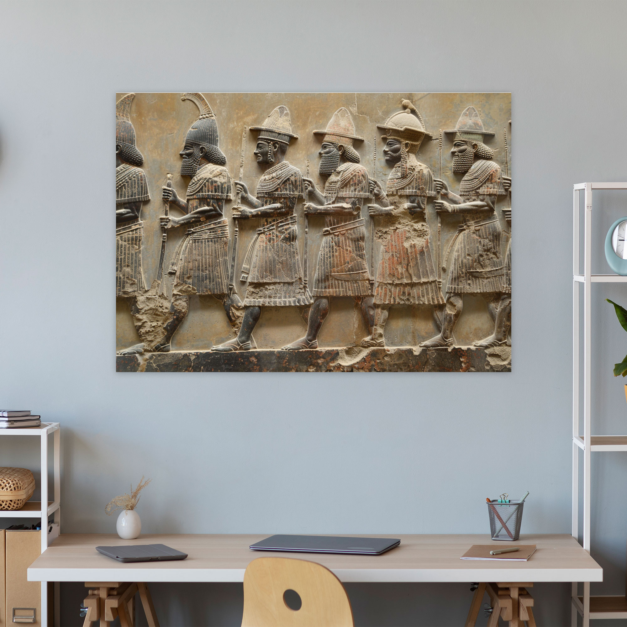 Sumerian Royal Procession Wall Art - Sumerians, Canvas, Wall Art, Wall Decoration