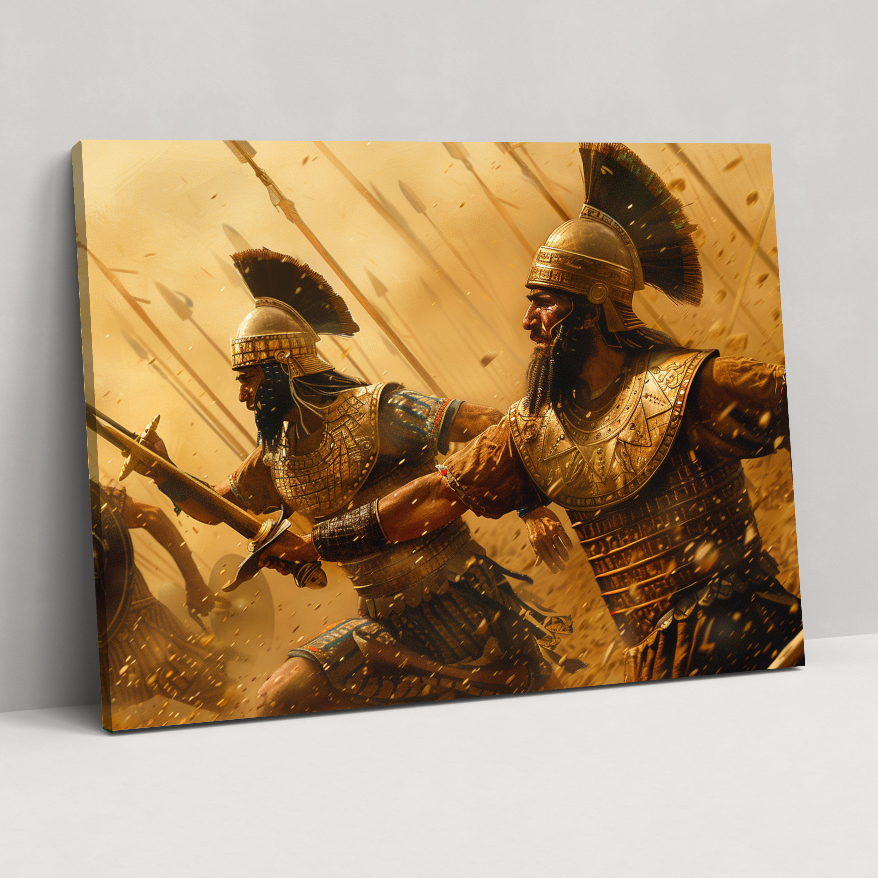 Sumerian Warriors Battle Canvas Print - Sumerians, Sumerians, Home Decoration, Canvas