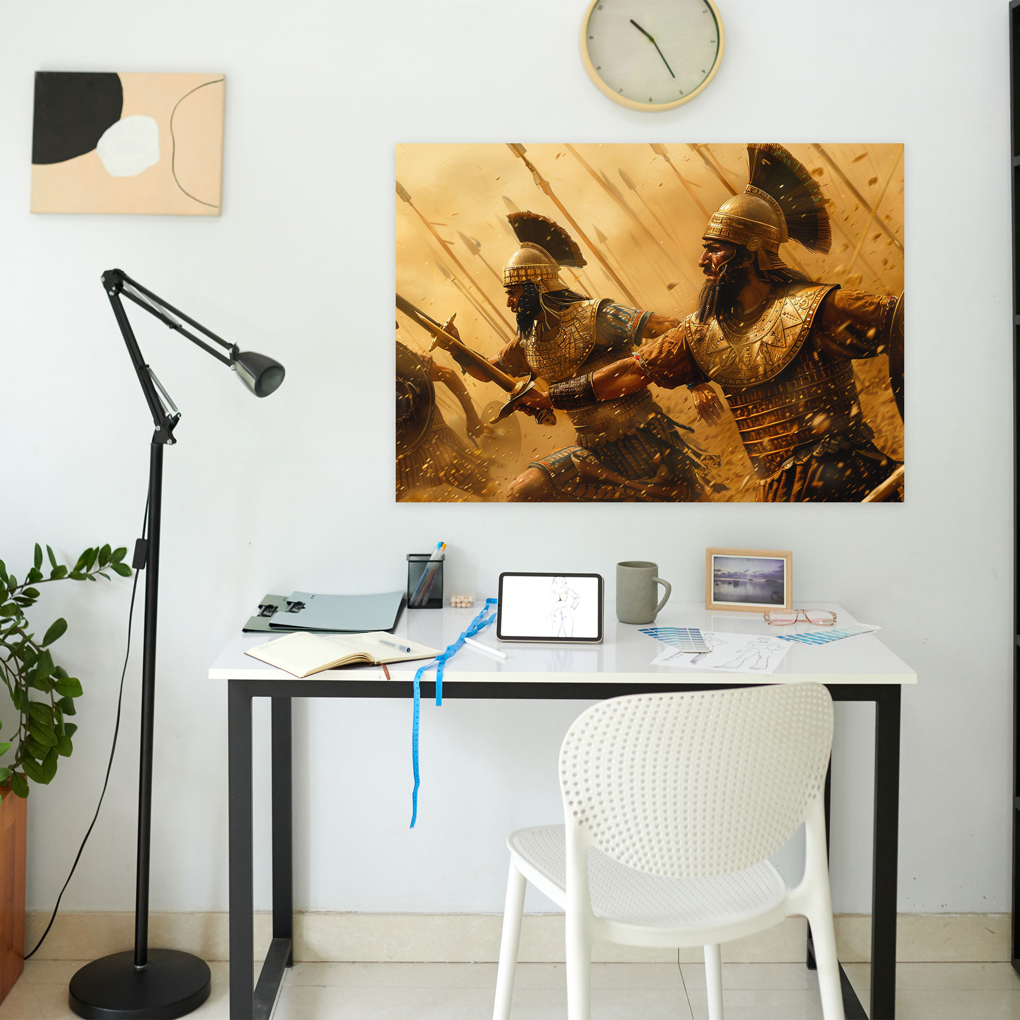 Sumerian Warriors Battle Canvas Print - Sumerians, Sumerians, Home Decoration, Canvas