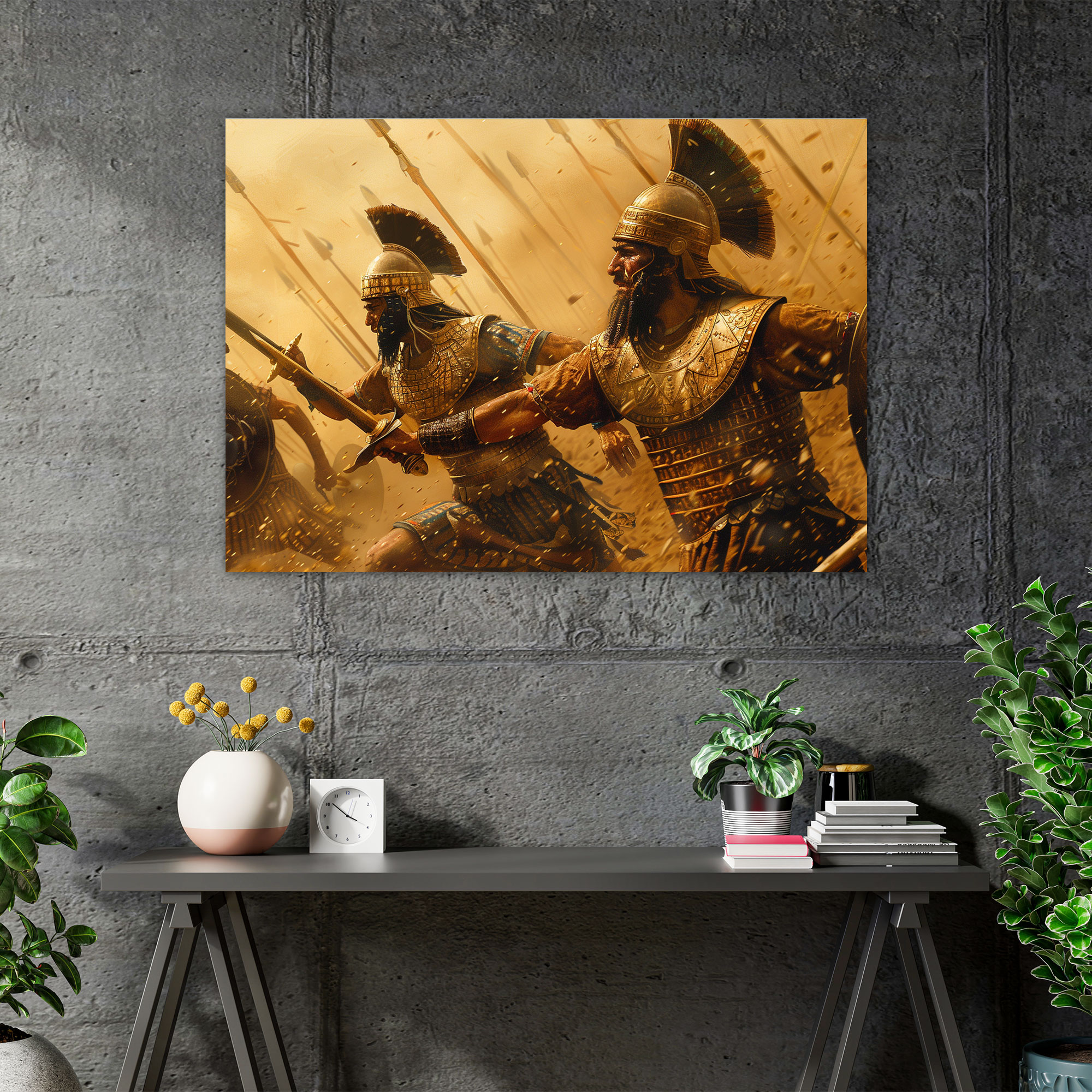 Sumerian Warriors Battle Canvas Print - Sumerians, Sumerians, Home Decoration, Canvas
