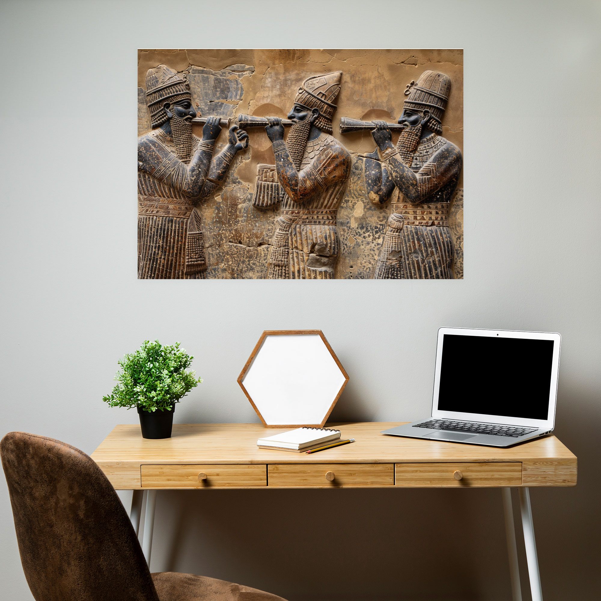 Sumerian Astronomers Night Sky Wall Art - Sumerians, Wall Art, Sumerians, Canvas Wall Art
