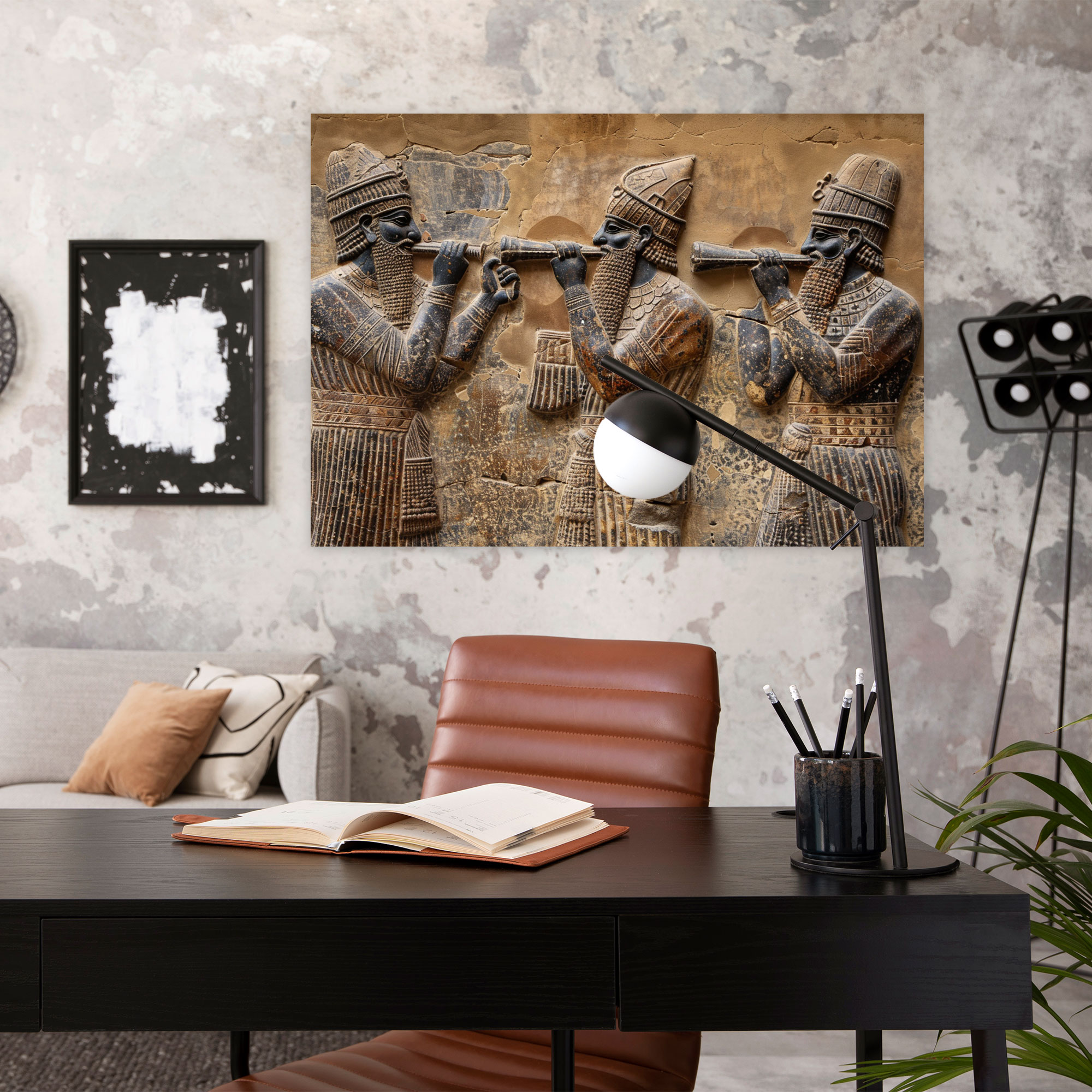 Sumerian Astronomers Night Sky Wall Art - Sumerians, Wall Art, Sumerians, Canvas Wall Art