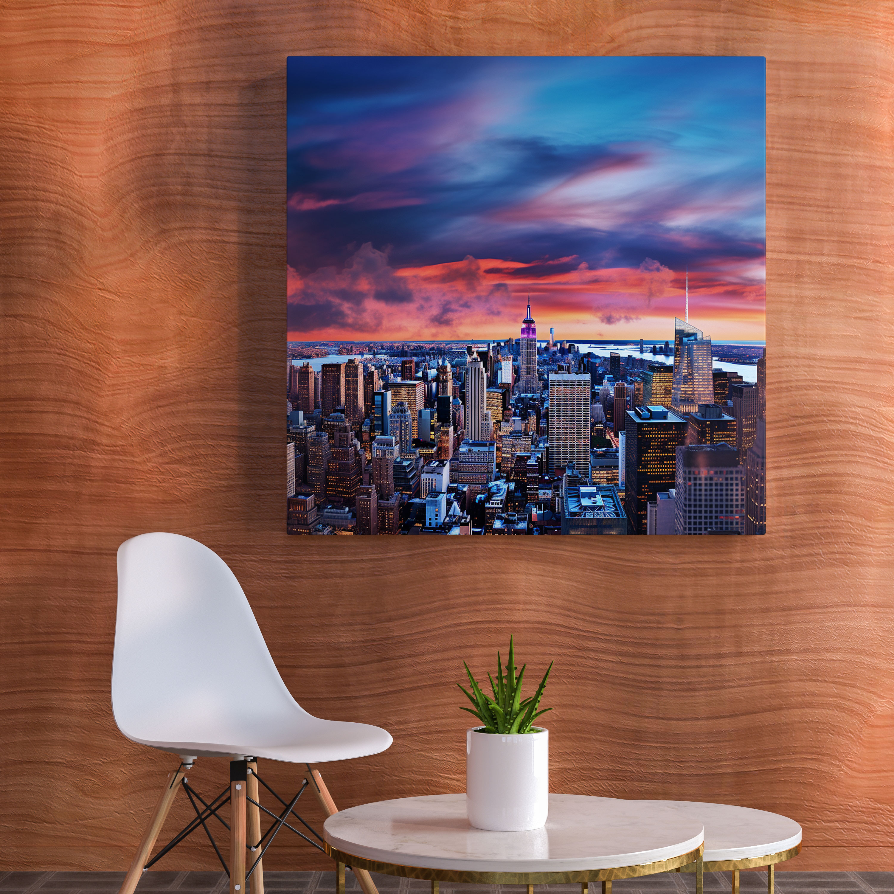 City Sunset Canvas Print - Sunset, Wall Decoration, City Sunset Canvas Print, Sunset Wall Art