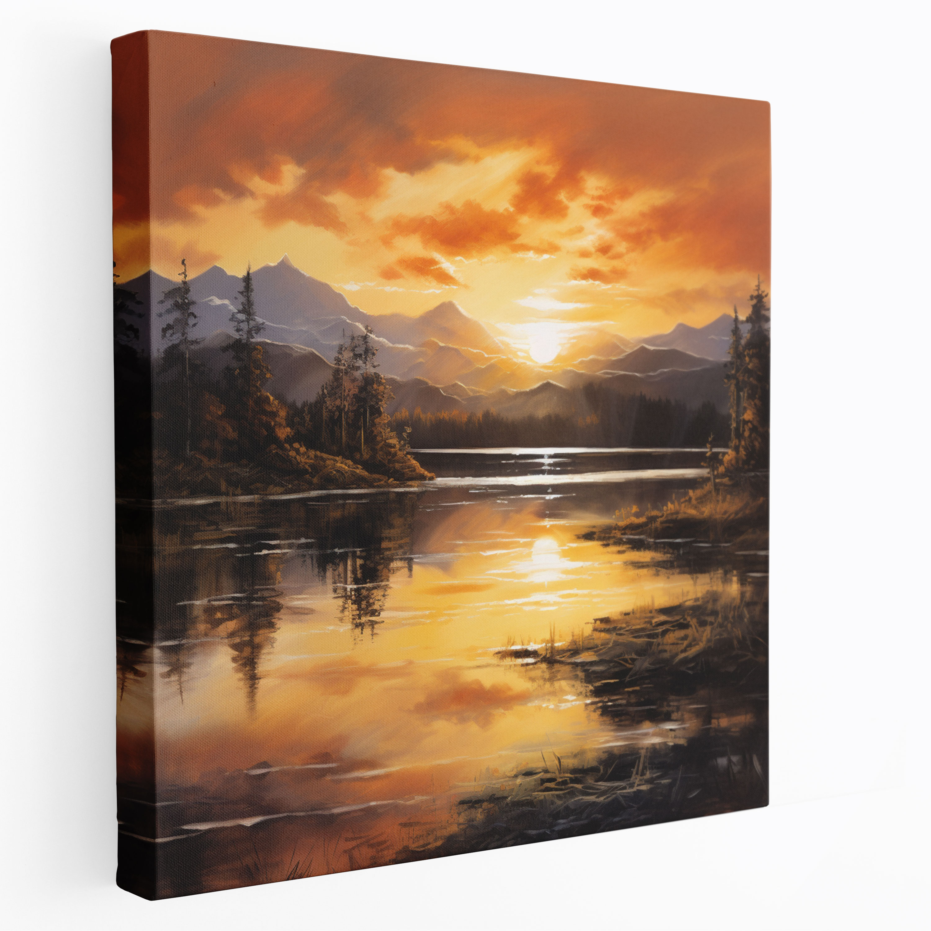 Mountain Sunset Canvas Print - Sunset, Canvas, Canvas Print, Sunset Wall Decoration
