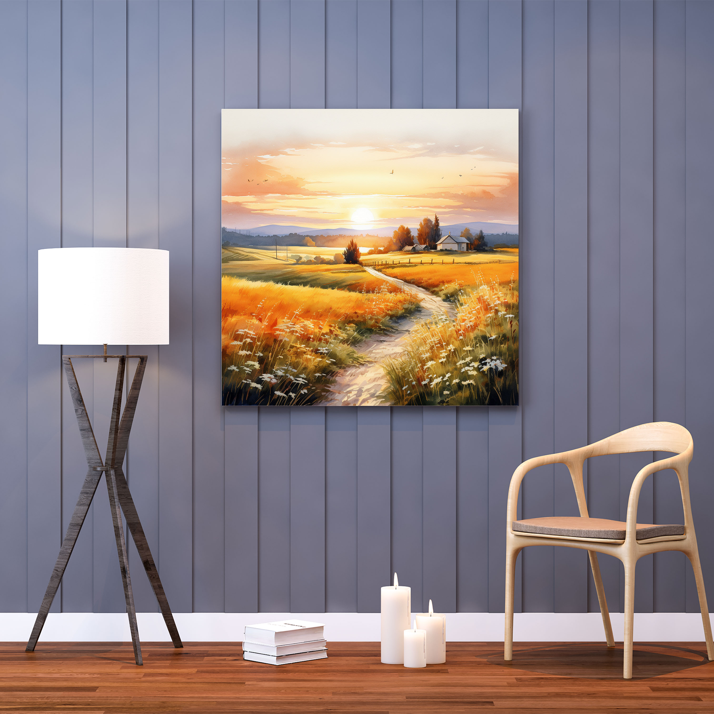Sunset Countryside Canvas Print - Sunset, Sunset, Wall Art, Canvas Print