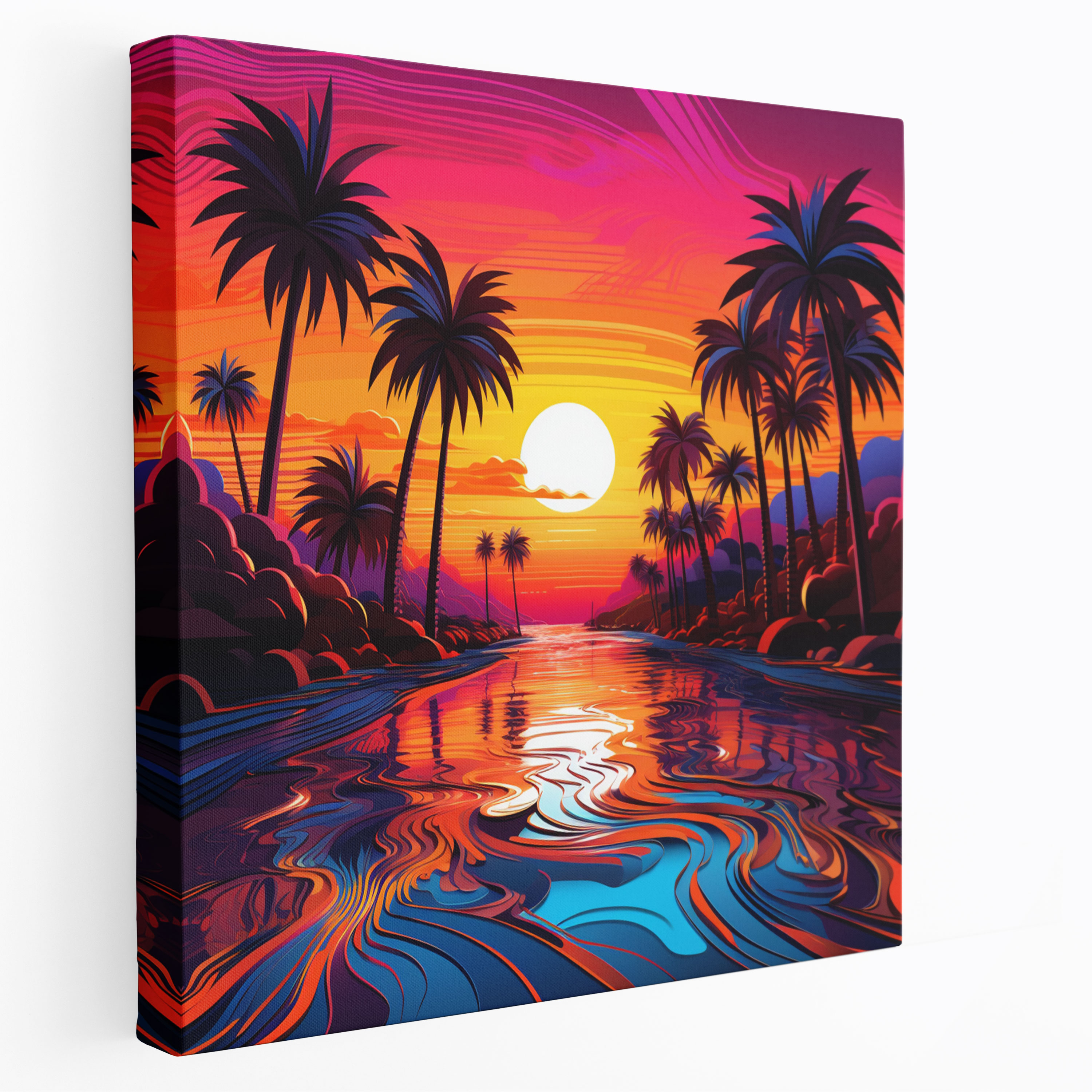 Pop Art Sunset Canvas Print - Sunset, Canvas Wall Art, Pop Art, Wall Art