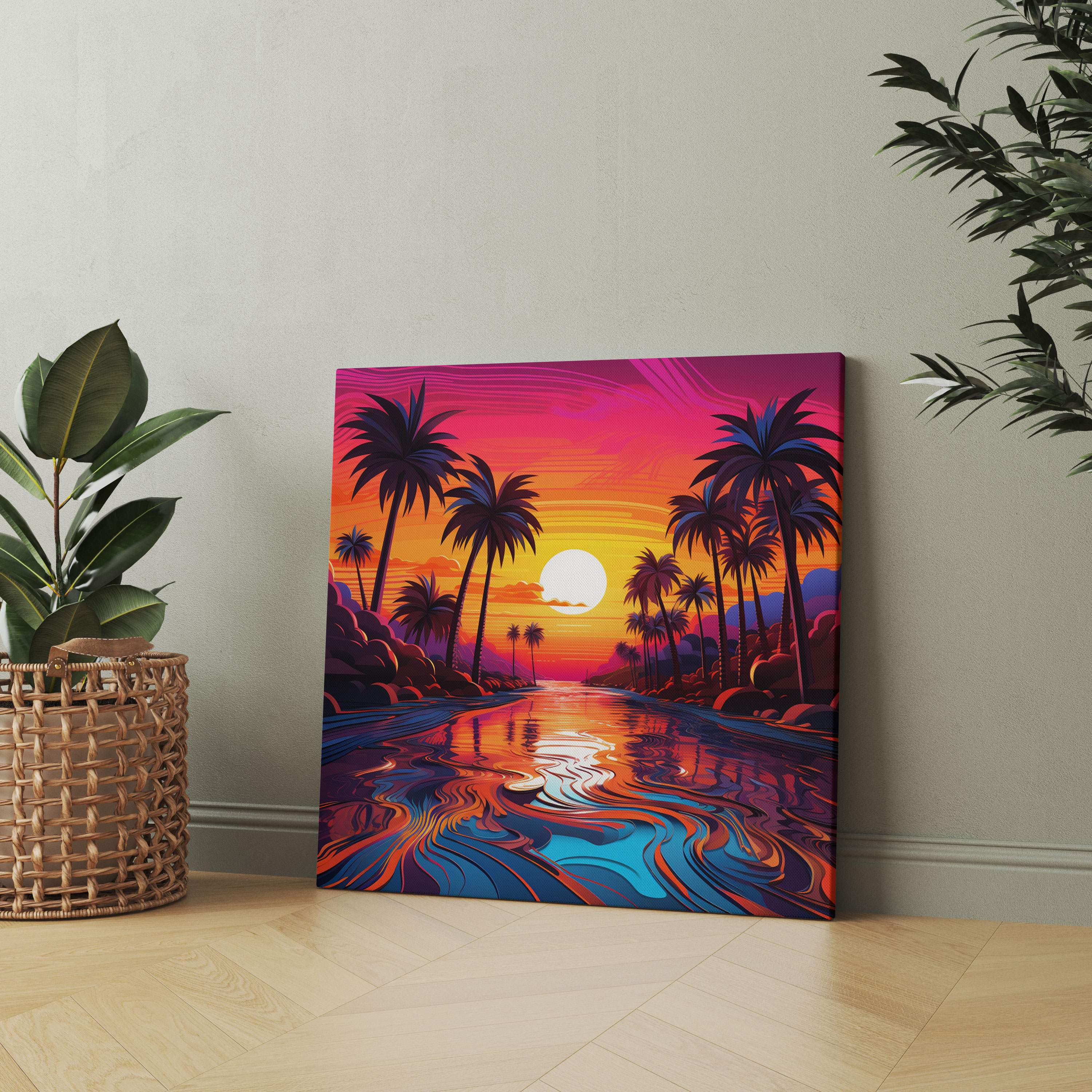 Pop Art Sunset Canvas Print - Sunset, Canvas Wall Art, Pop Art, Wall Art
