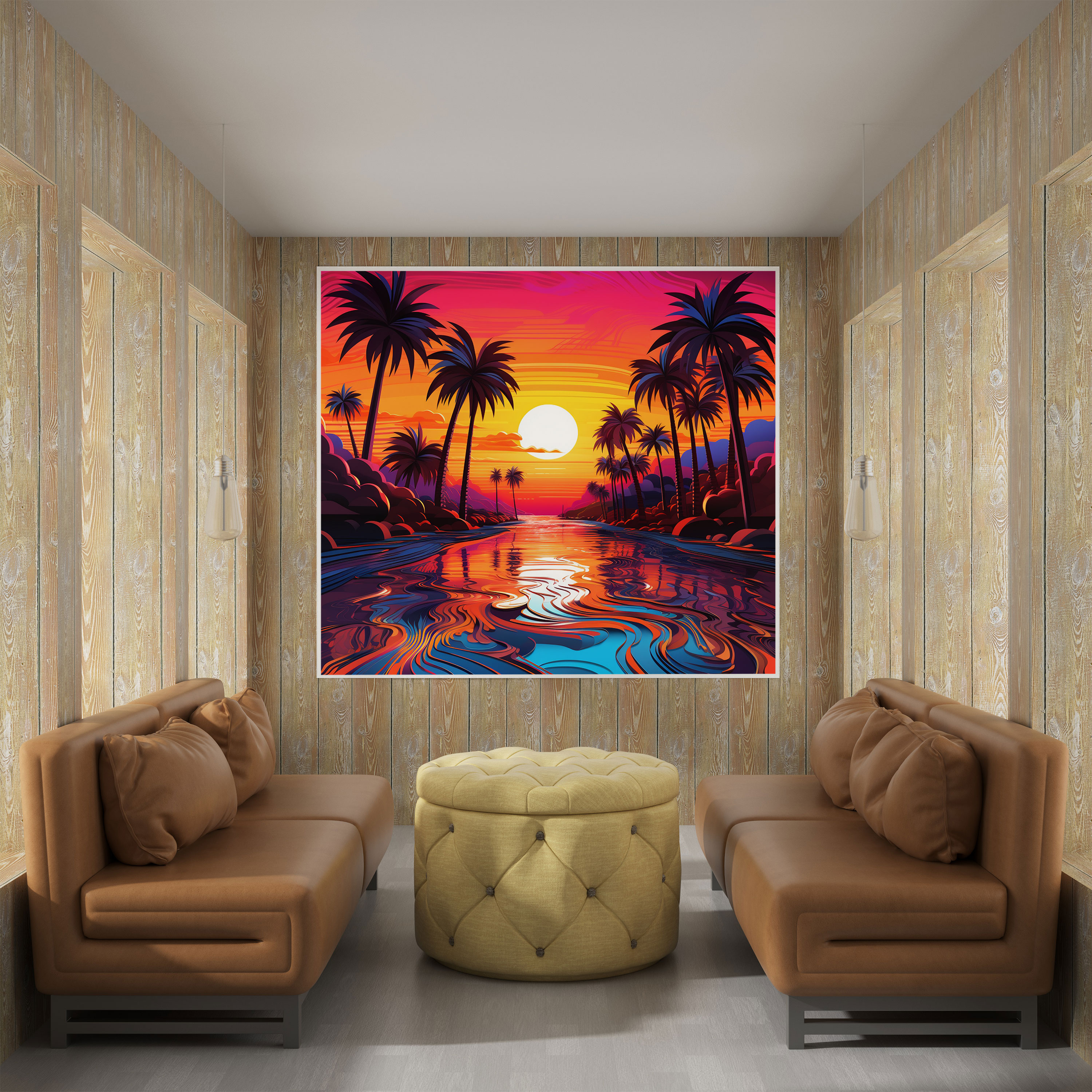 Pop Art Sunset Canvas Print - Sunset, Canvas Wall Art, Pop Art, Wall Art