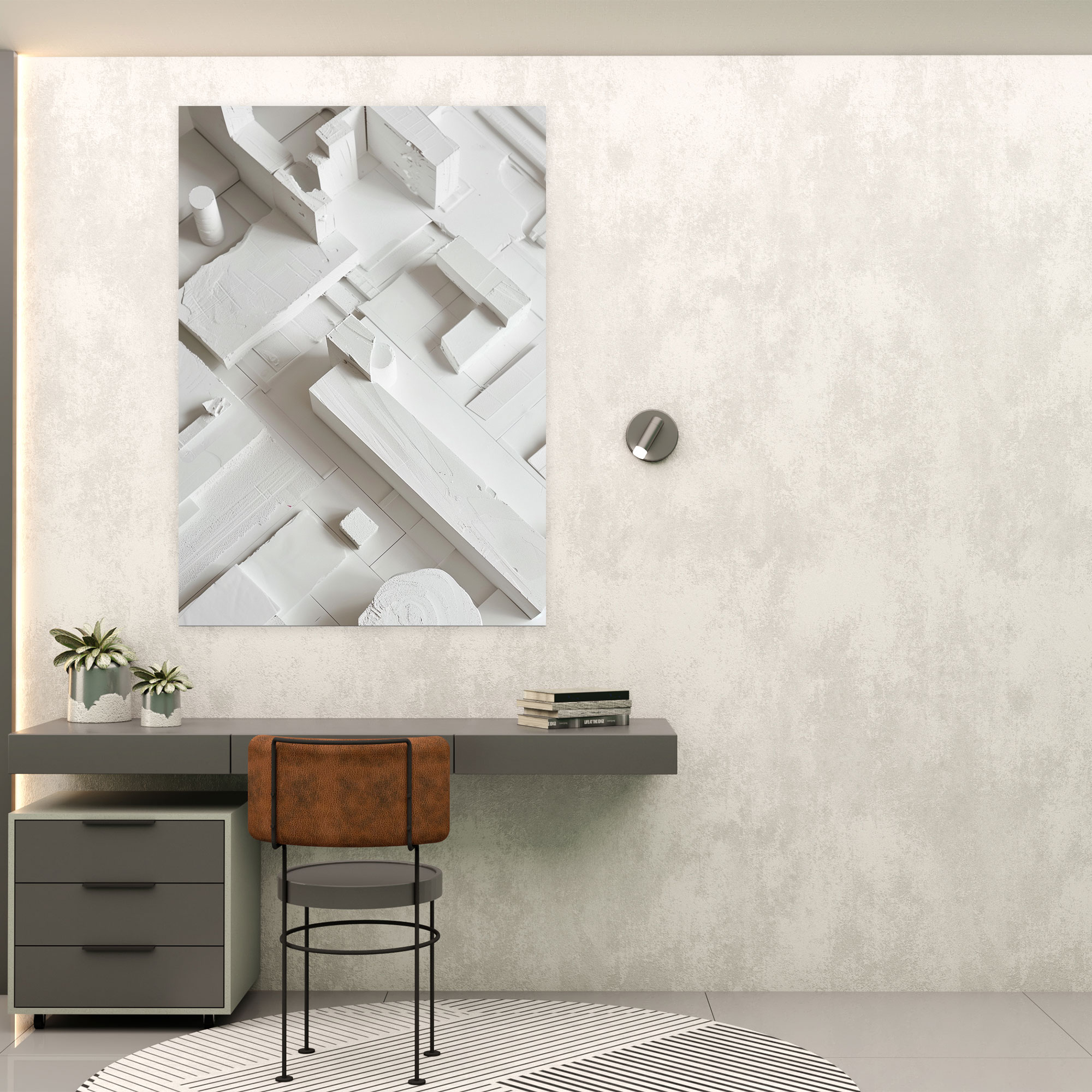 White On White Suprematism Canvas Print - Suprematism, Home Decoration, Canvas Print, Canvas Wall Art