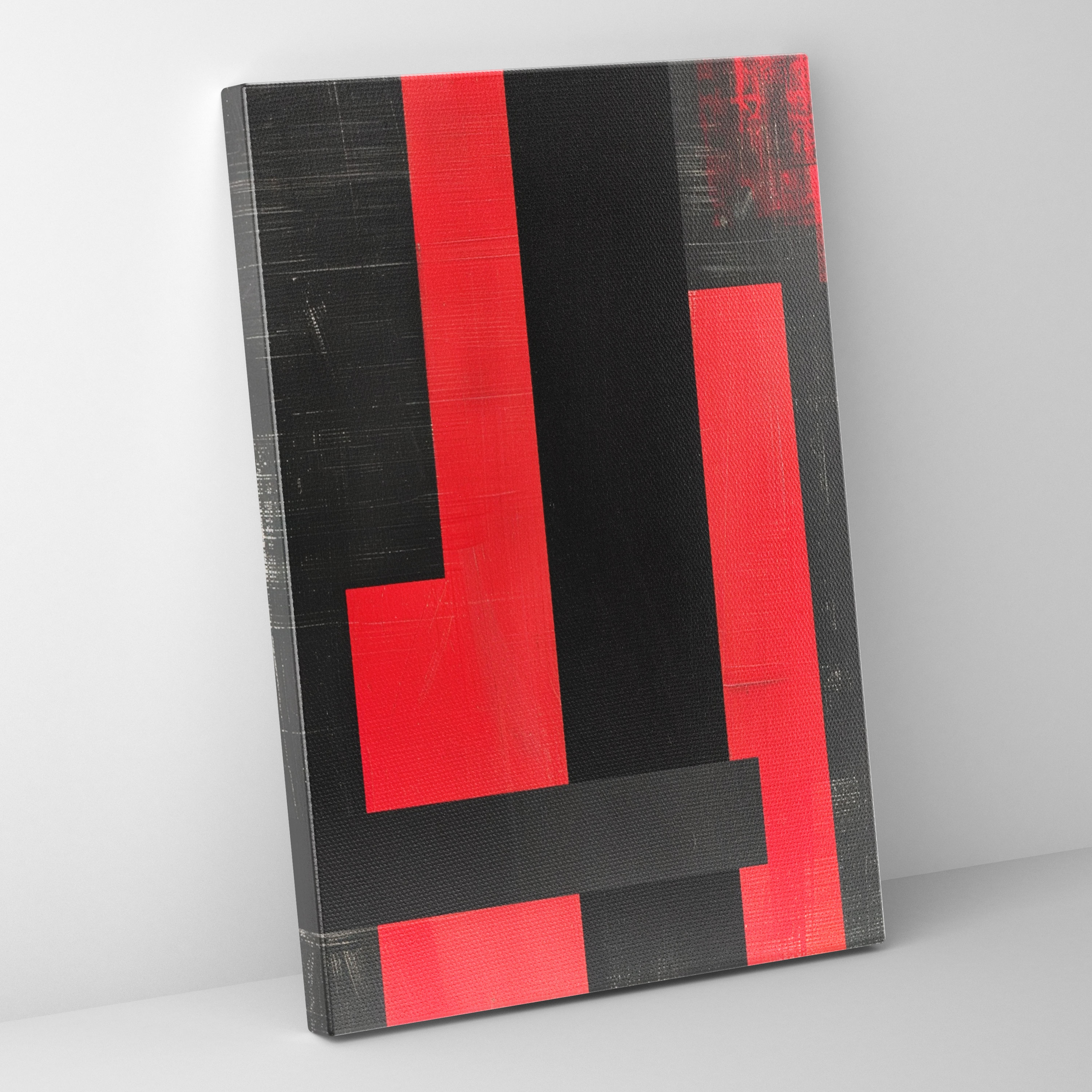 Bold Black And Red Suprematism Canvas Print - Suprematism, Home Decoration, Wall Decoration, Suprematism