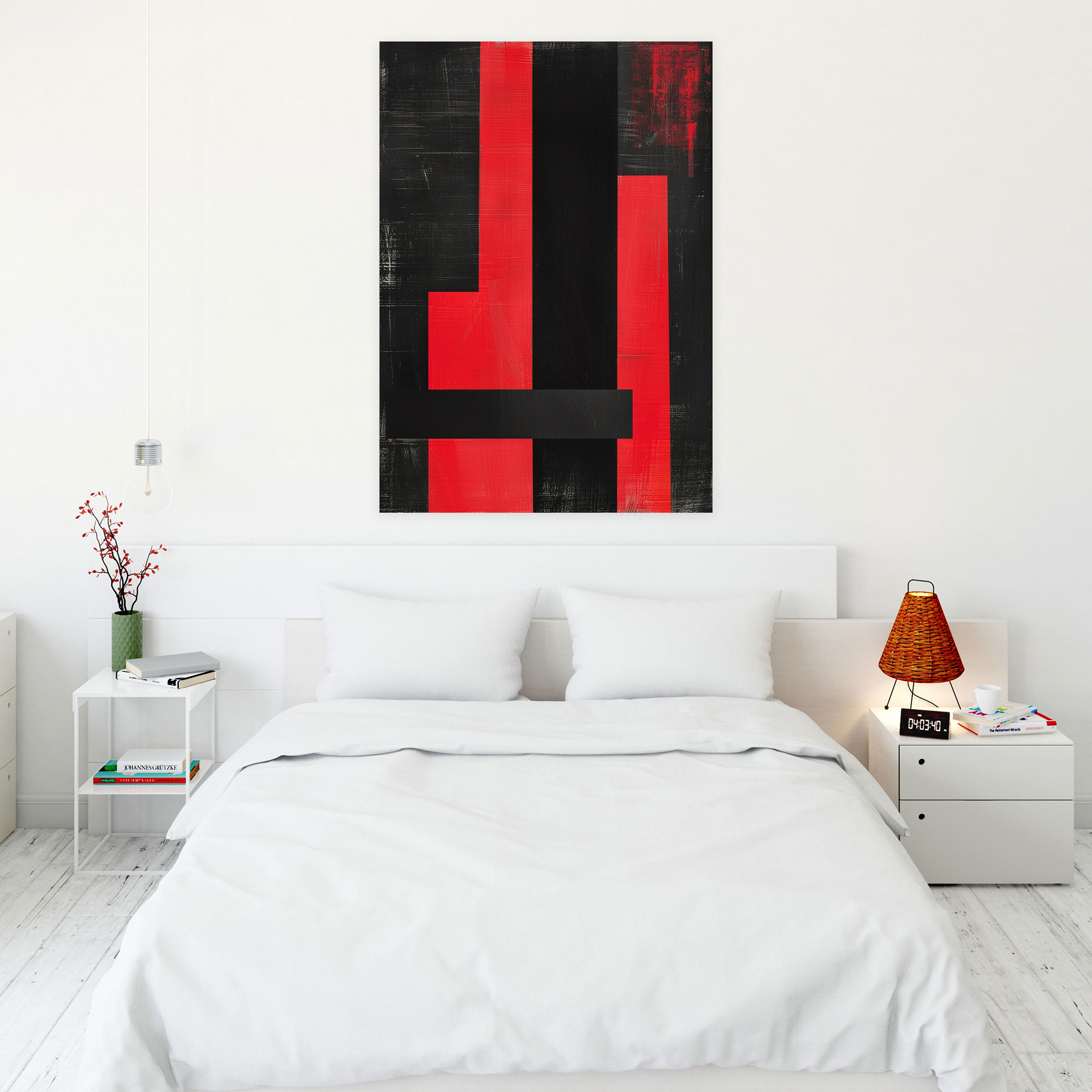 Bold Black And Red Suprematism Canvas Print - Suprematism, Home Decoration, Wall Decoration, Suprematism