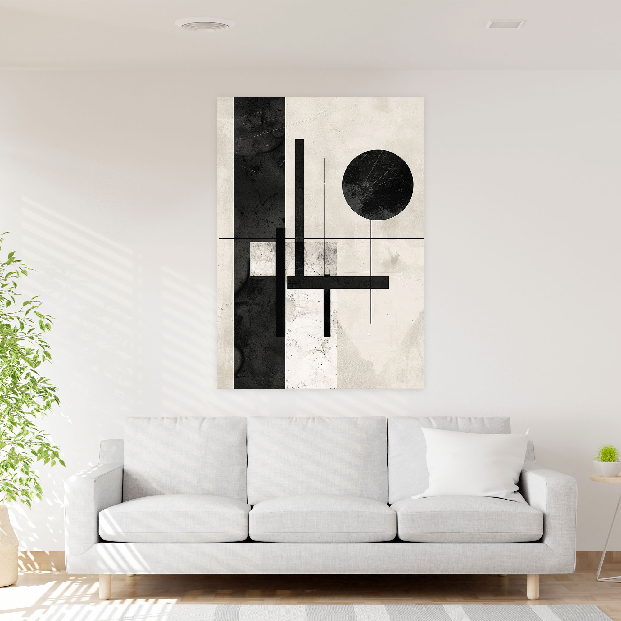 Black And White Minimalist Suprematism Wall Art - Suprematism, Black And White Art, Minimalist Decor, Wall Art