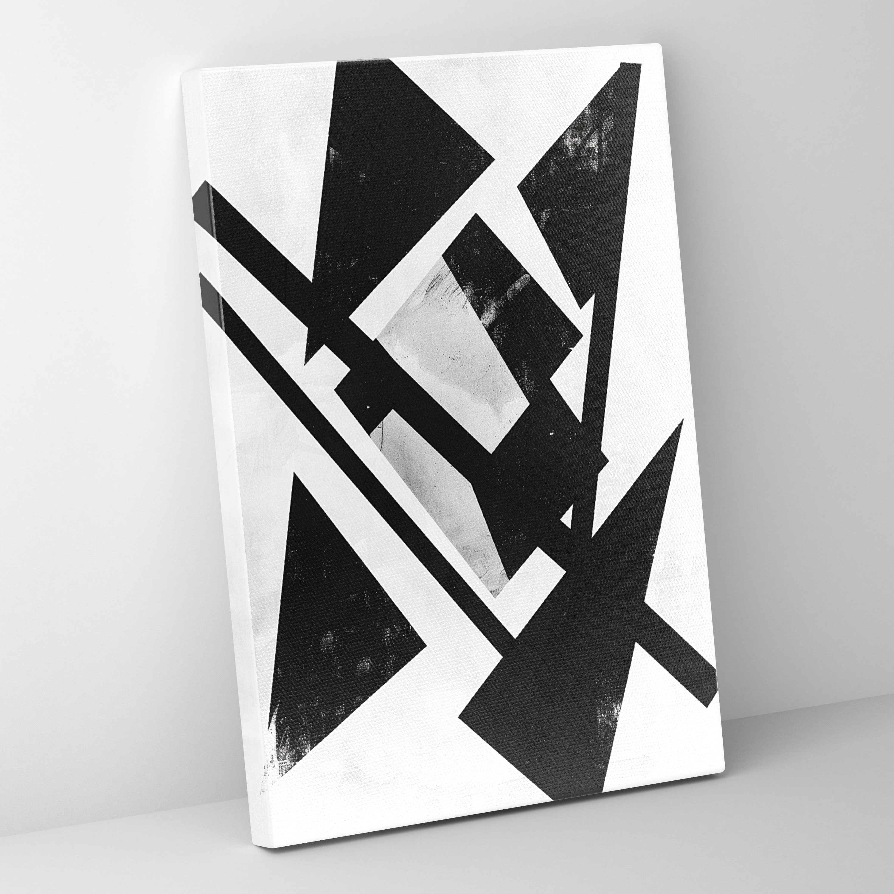 Suprematism Black And White Wall Art - Suprematism, Sharp Angles, Home Decoration, Suprematism