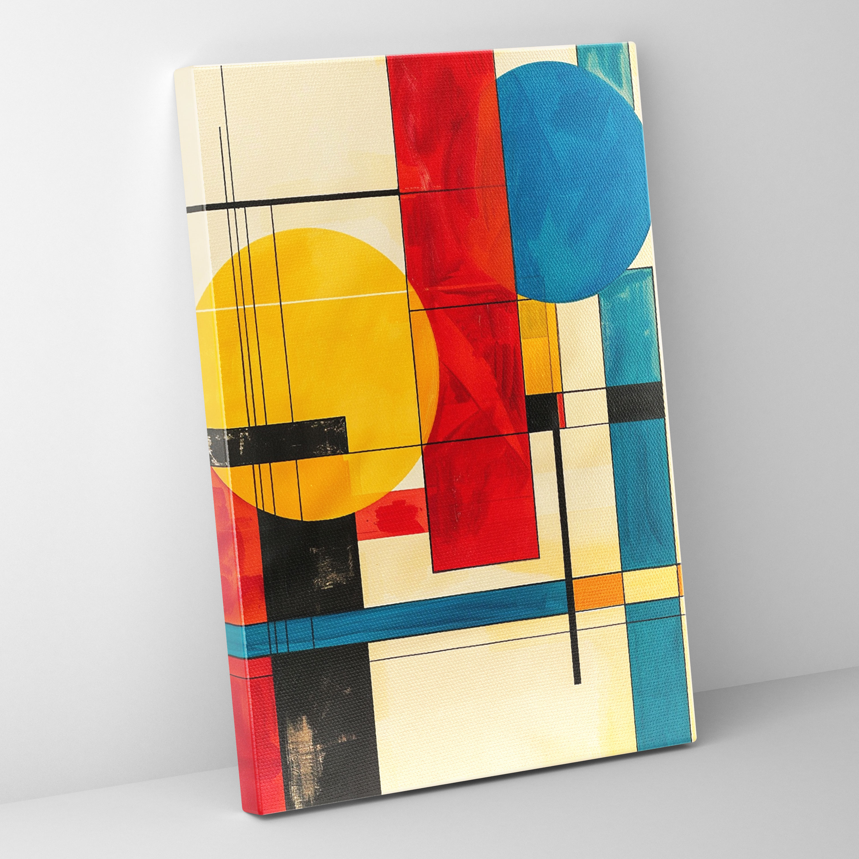 Suprematism Primary Colors Canvas Print - Suprematism, Dynamic Composition, Primary Colors, Home Decoration