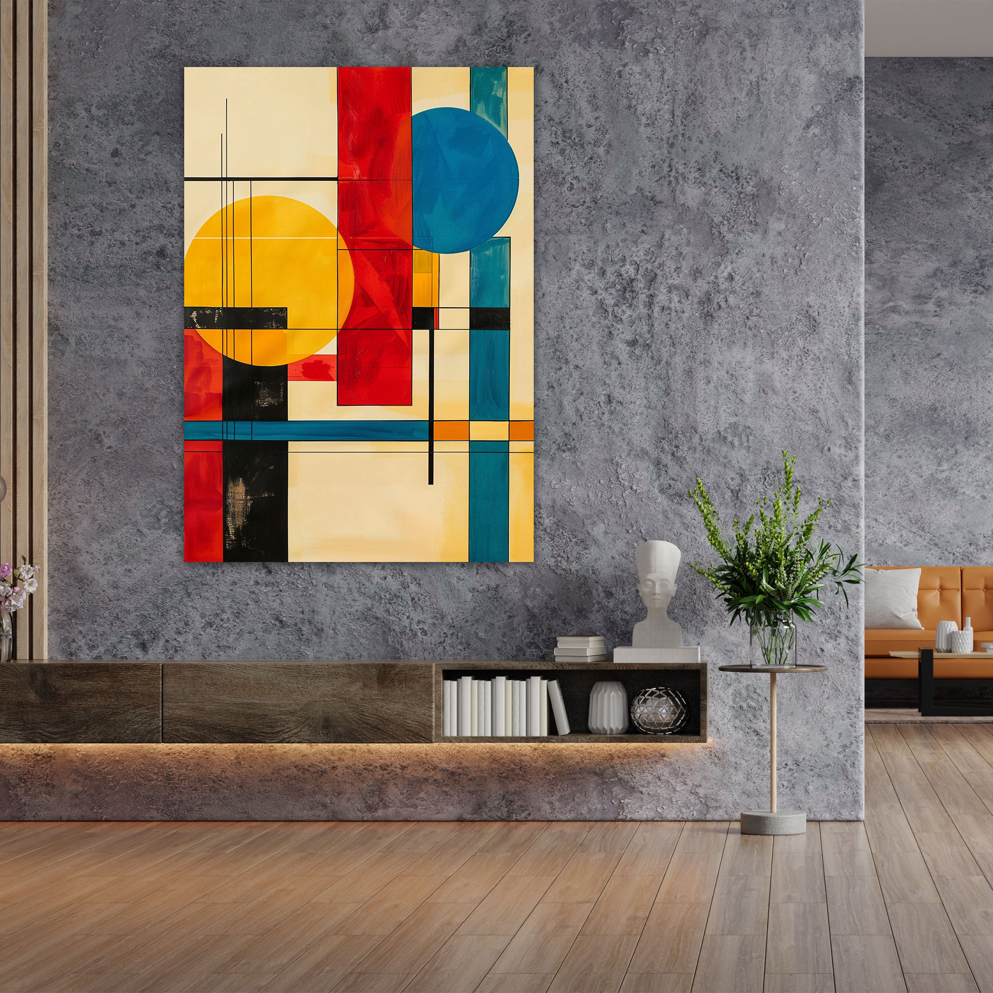 Suprematism Primary Colors Canvas Print - Suprematism, Dynamic Composition, Primary Colors, Home Decoration