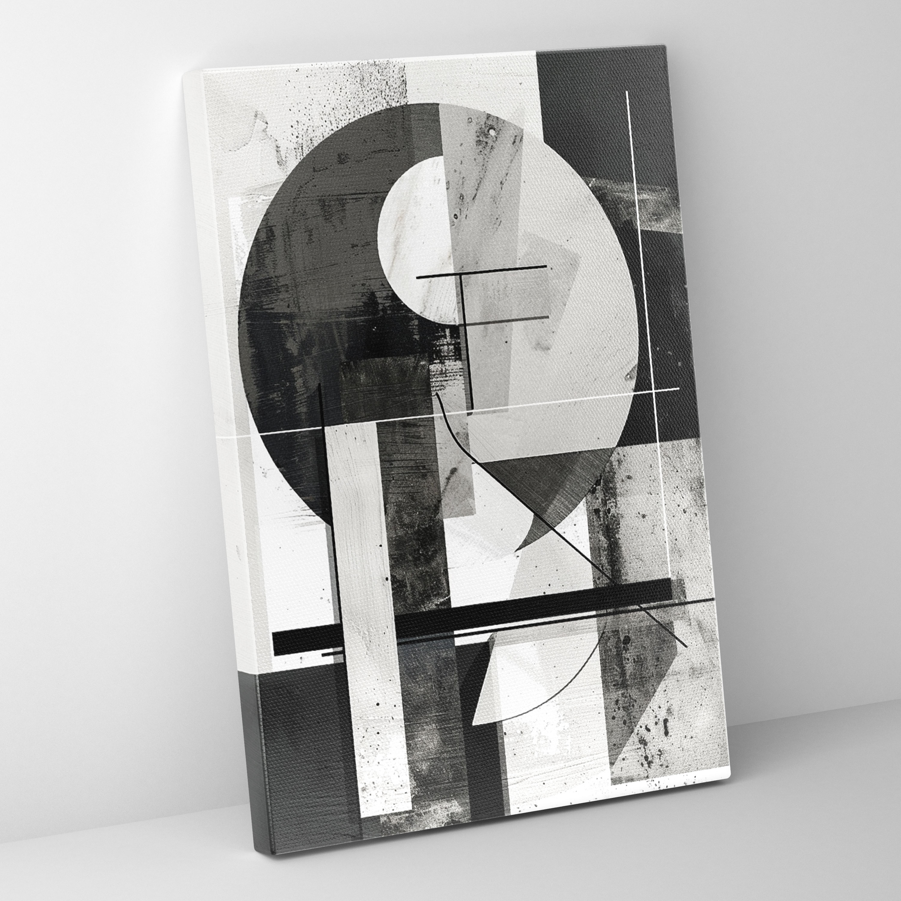 Suprematism Grayscale Wall Decoration - Suprematism, Abstract Shapes, Home Decoration, Suprematism