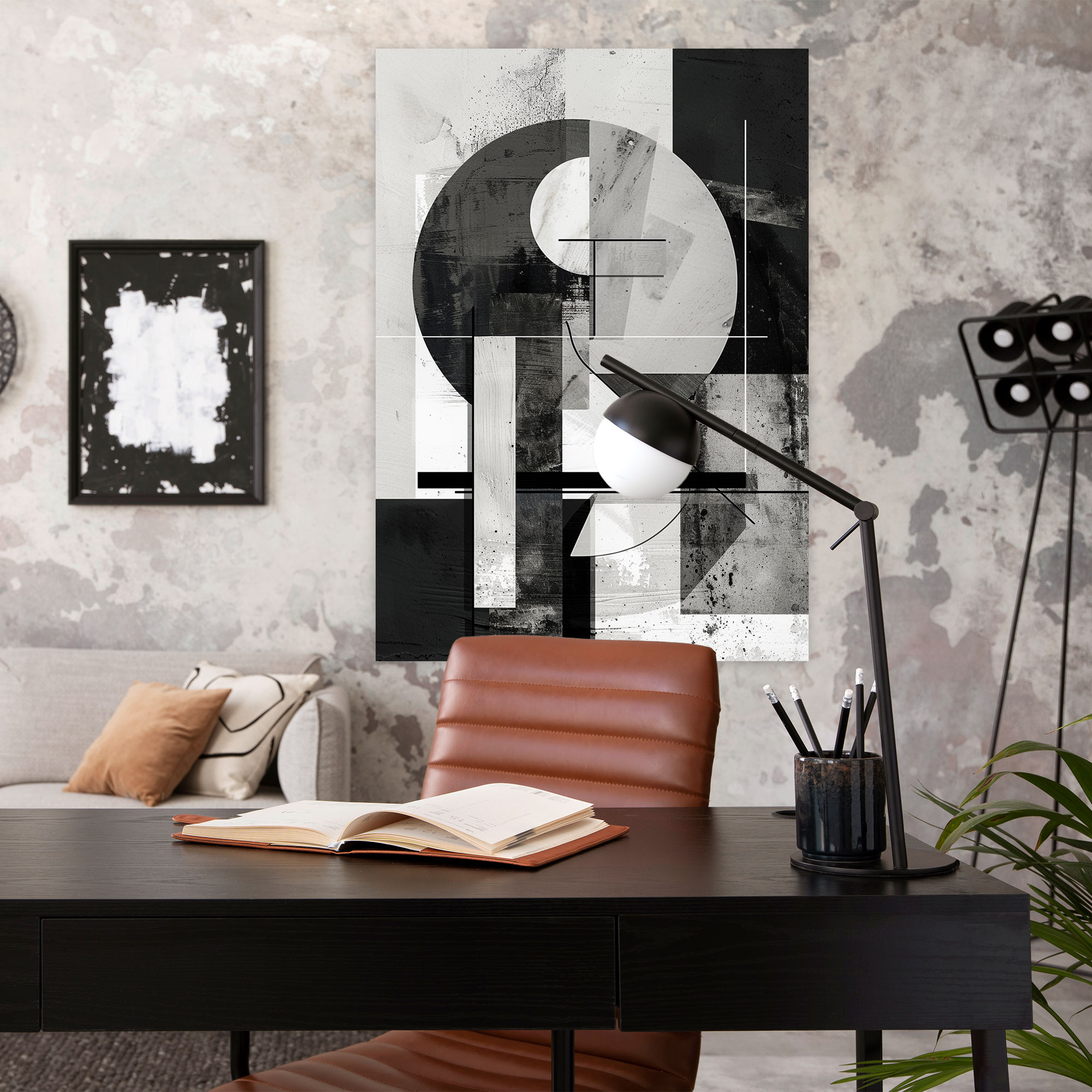 Suprematism Grayscale Wall Decoration - Suprematism, Abstract Shapes, Home Decoration, Suprematism