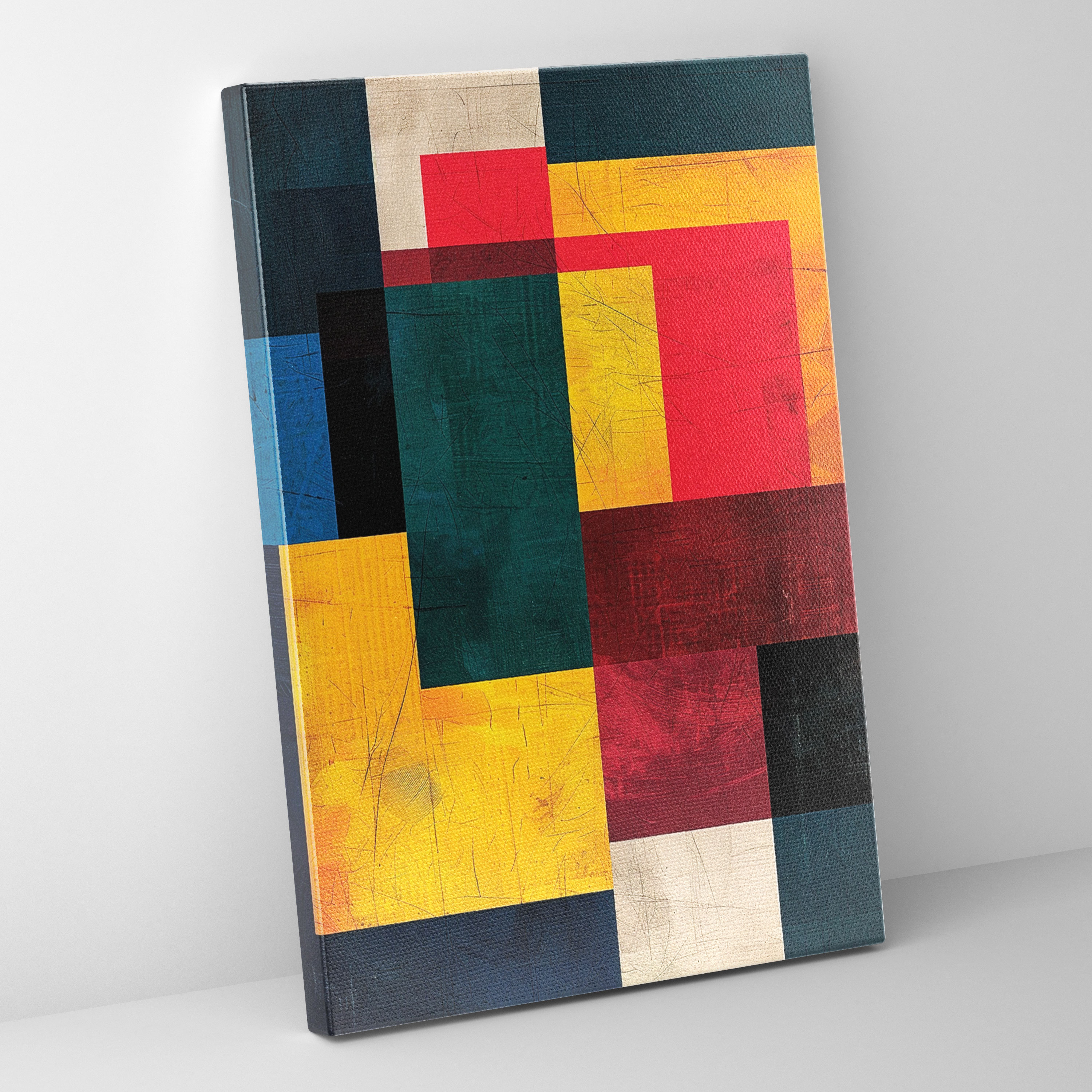 Suprematism Symmetrical Color Blocks Canvas Print - Suprematism, Symmetrical Arrangement, Wall Decoration, Wall Art