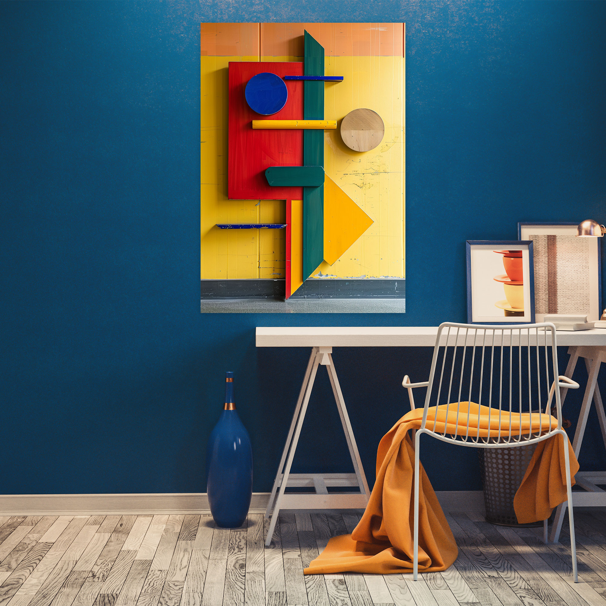 Suprematism Playful Shapes Wall Decoration - Suprematism, Primary Colors, Shapes, Home Decoration
