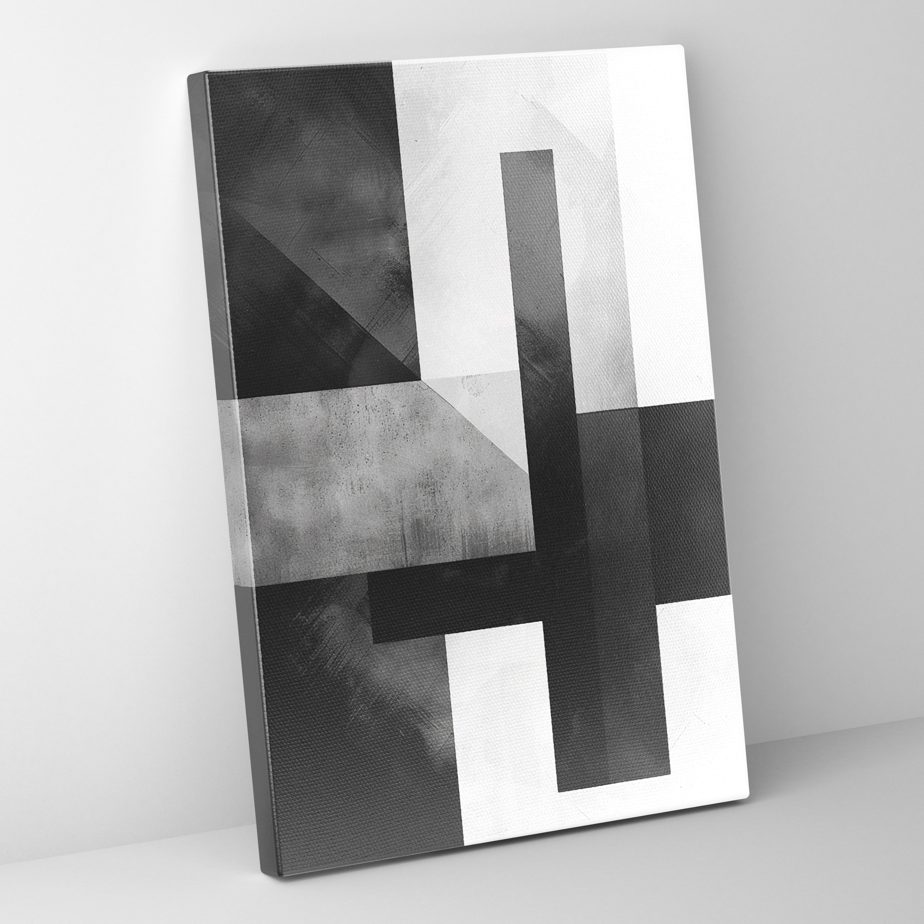 Suprematism Shades Of Grey Canvas Print - Suprematism, Suprematism, Abstract Art, Home Decoration