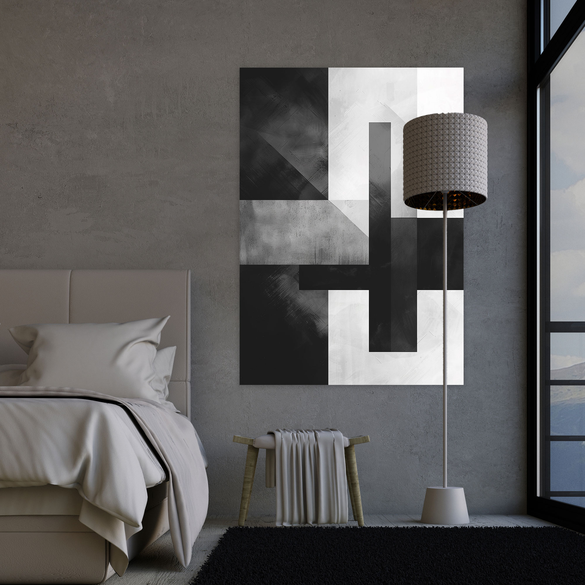 Suprematism Shades Of Grey Canvas Print - Suprematism, Suprematism, Abstract Art, Home Decoration