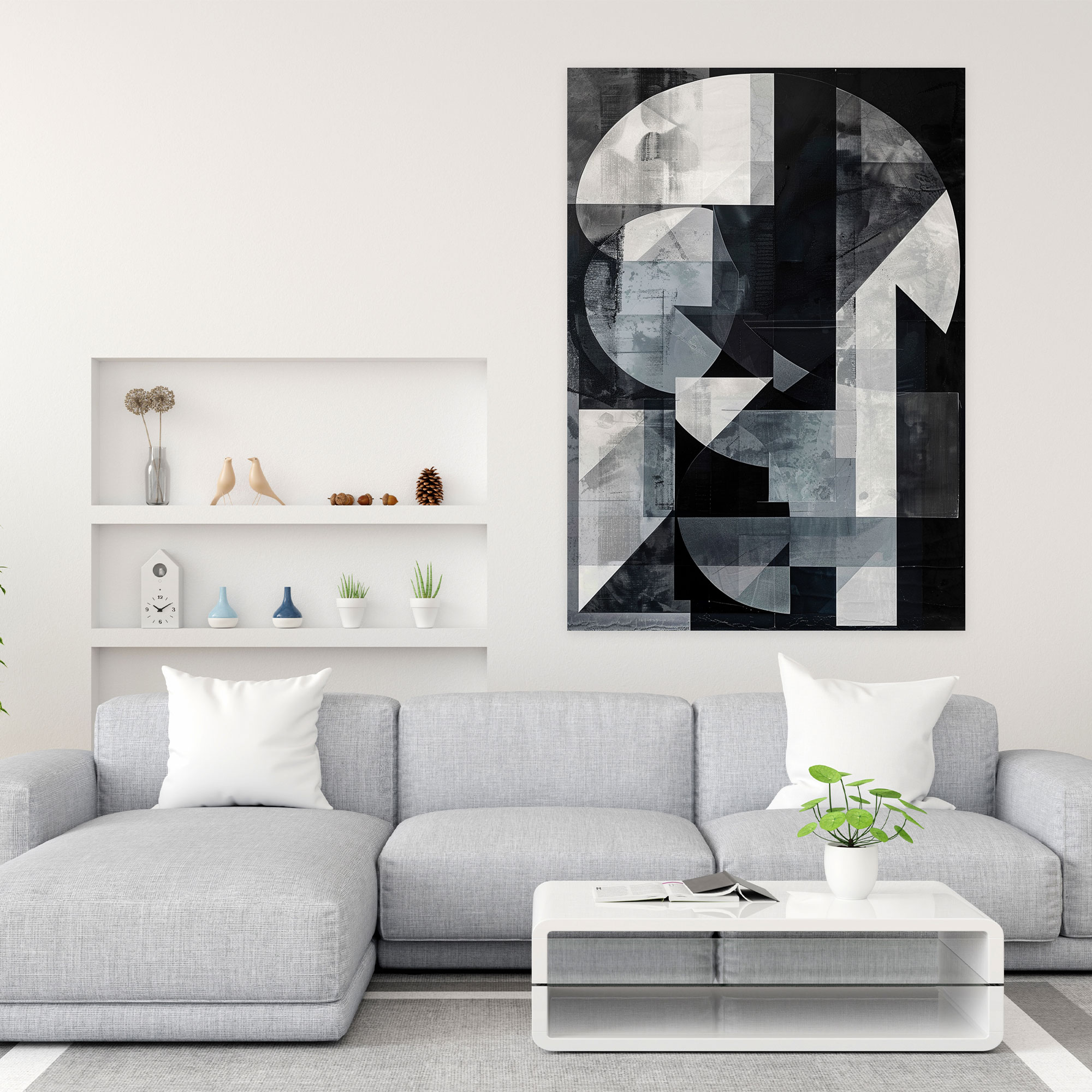 Suprematism Monochrome Canvas Print - Suprematism, Suprematism, Canvas, Monochrome