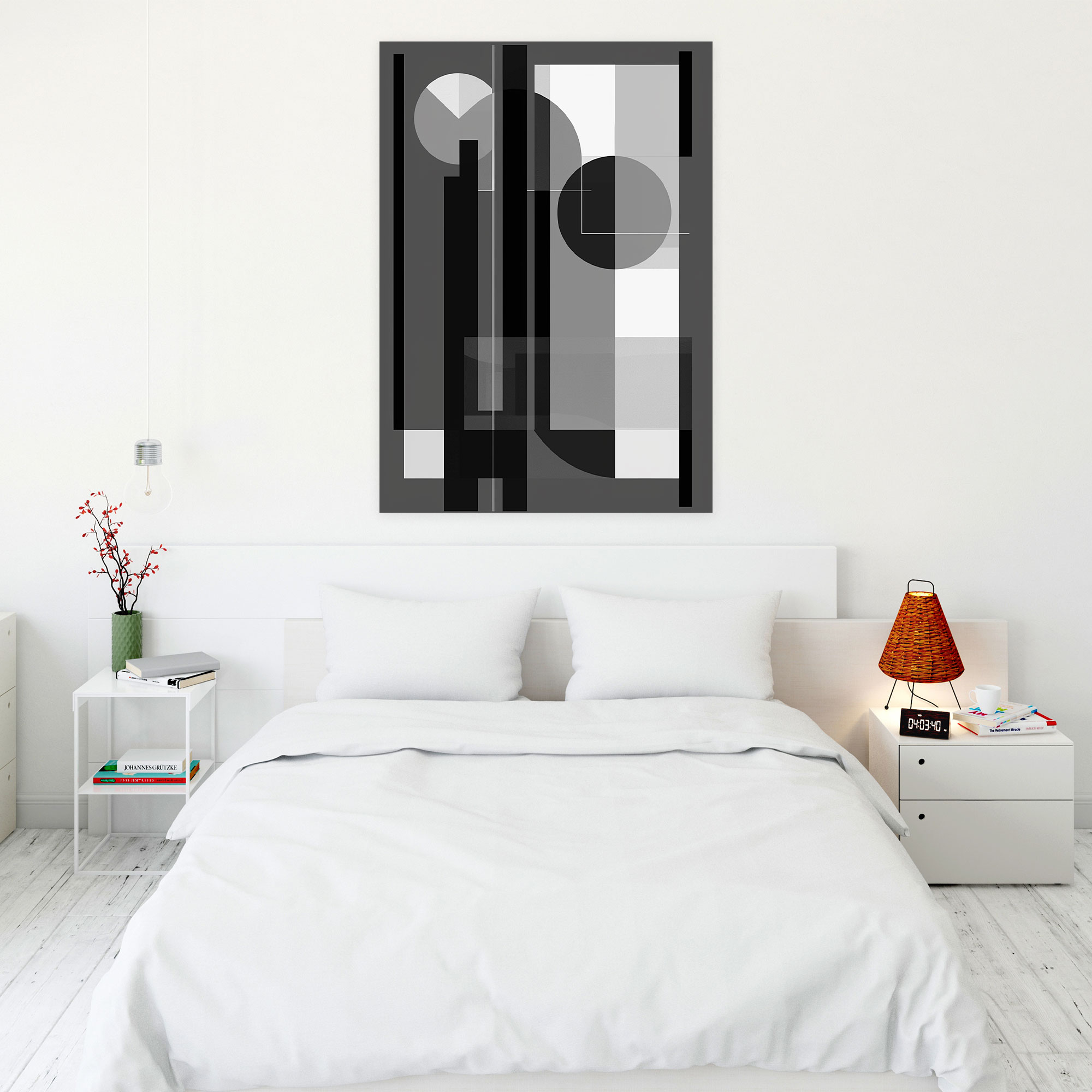 Suprematism Gray Tones Canvas Print - Suprematism, Canvas Print, Home Decoration, Suprematism