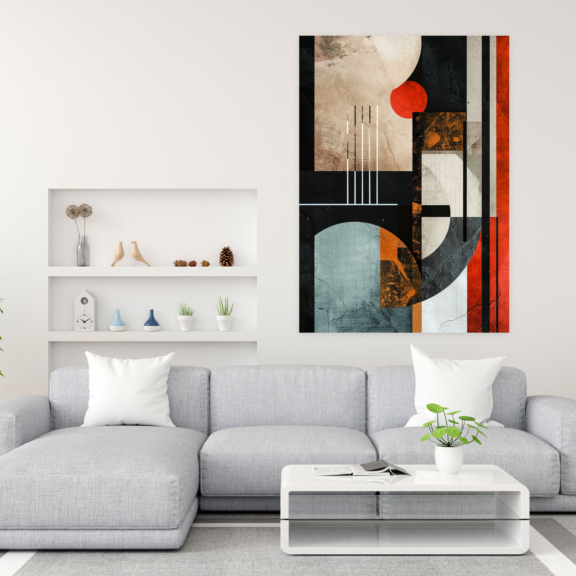 Suprematism Abstract Canvas Wall Decoration - Suprematism, Suprematism, Textures, Canvas Print