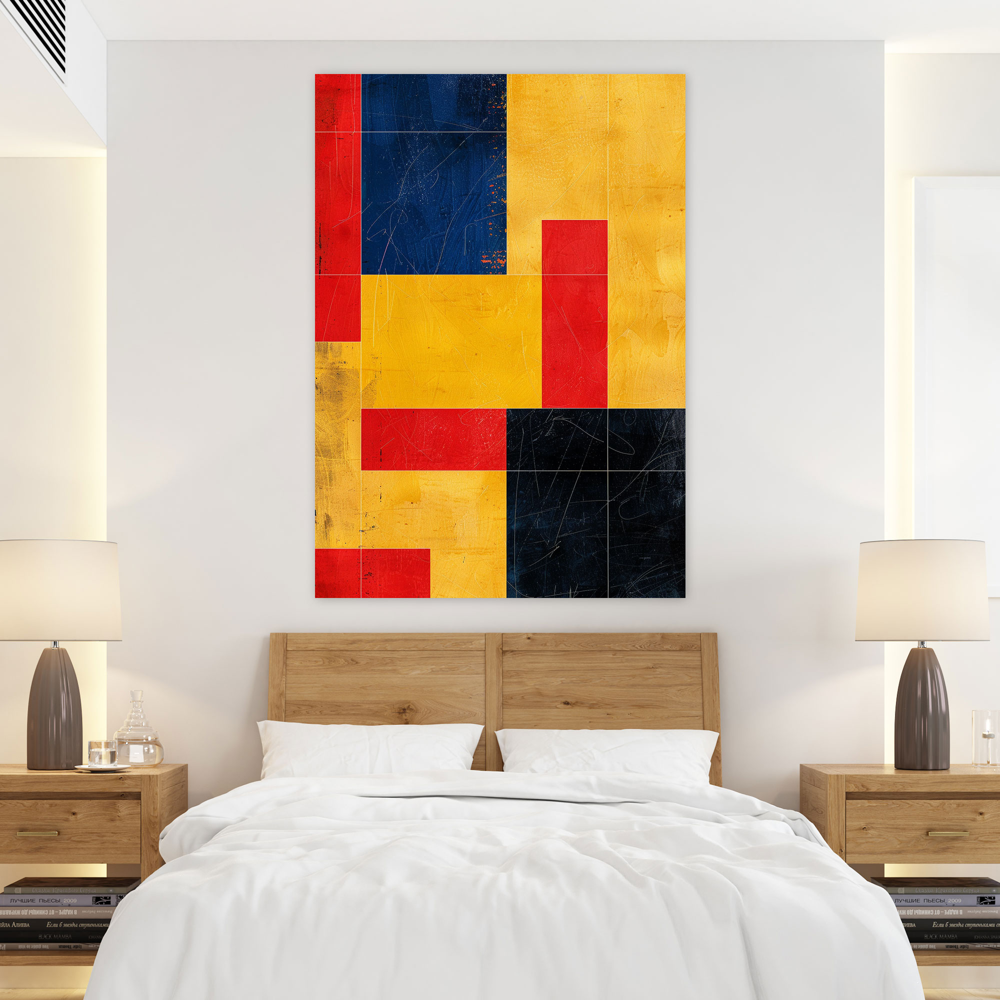 Minimalist Squares Suprematism Wall Art - Suprematism, Canvas, Wall Art, Home Decoration