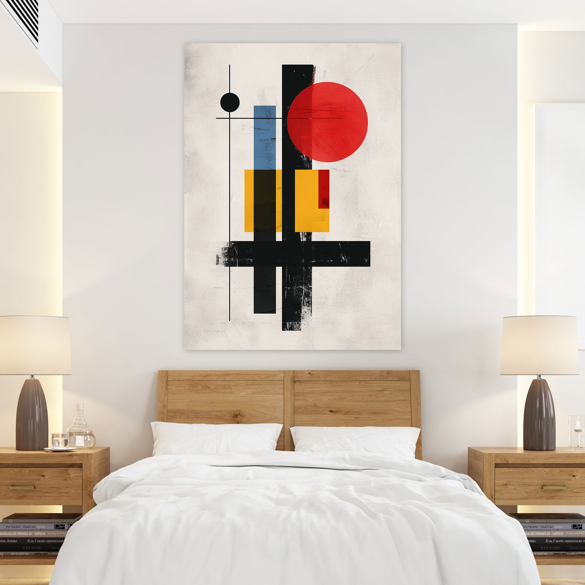 Primary Colors Minimalist Suprematism Canvas Print - Suprematism, Wall Decoration, Canvas Wall Art, Wall Art
