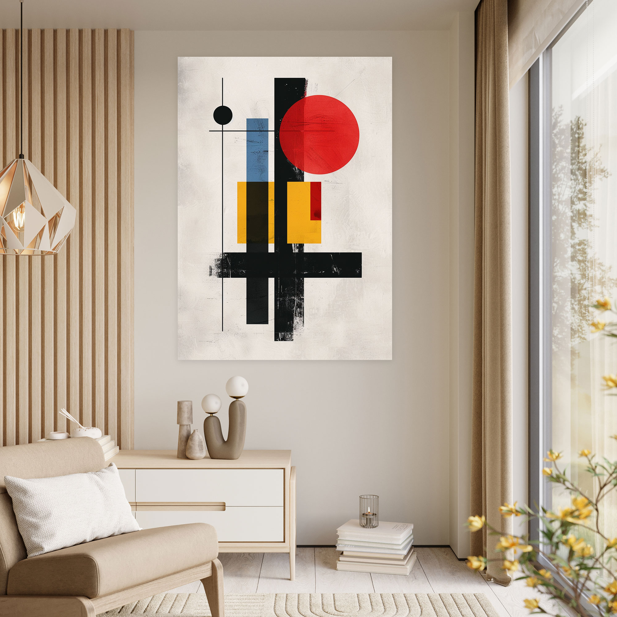 Primary Colors Minimalist Suprematism Canvas Print - Suprematism, Wall Decoration, Canvas Wall Art, Wall Art