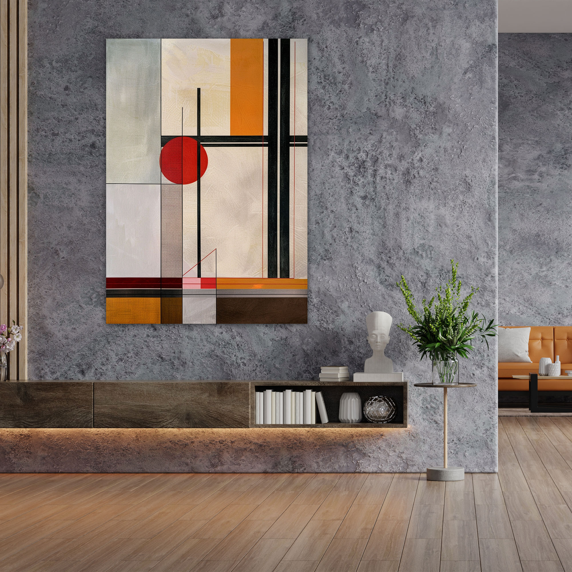 Contrasting Lines Suprematism Canvas Print - Suprematism, Home Decoration, Canvas Print, Canvas Wall Art