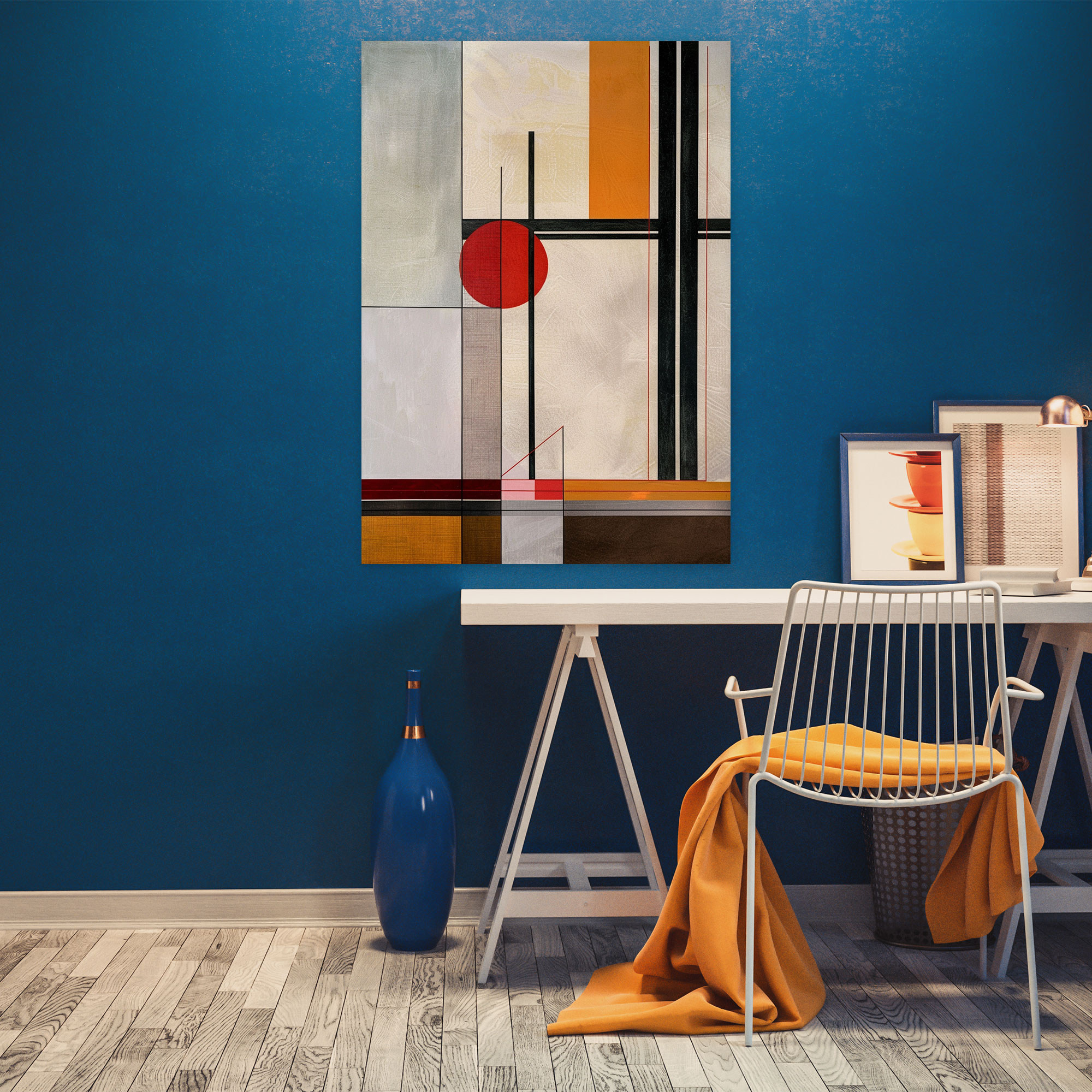 Contrasting Lines Suprematism Canvas Print - Suprematism, Home Decoration, Canvas Print, Canvas Wall Art