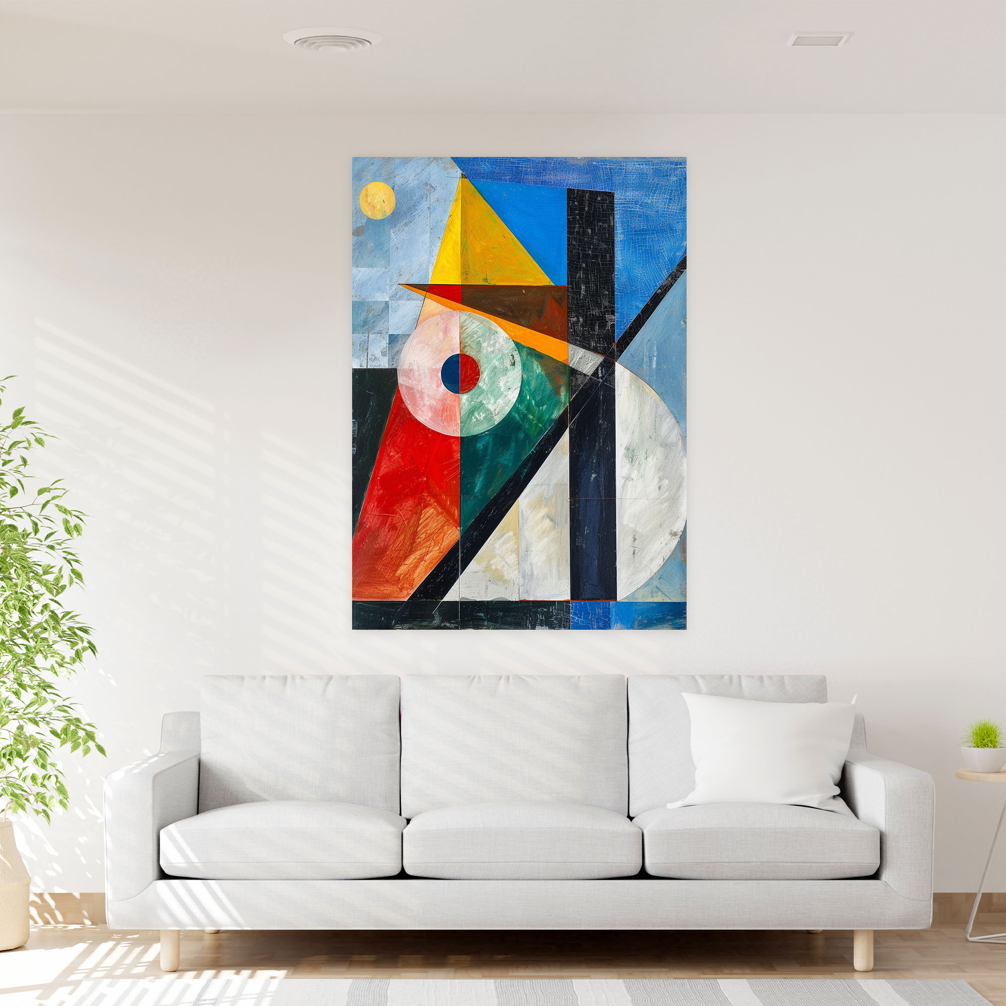 Geometric Forms Suprematism Canvas Print - Suprematism, Wall Art, Home Decoration, Canvas