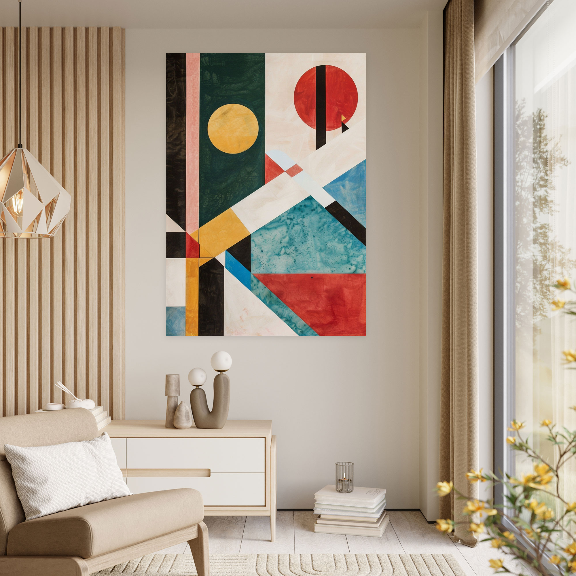 Dynamic Composition Suprematism Canvas Print - Suprematism, Wall Art, Wall Decoration, Home Decoration