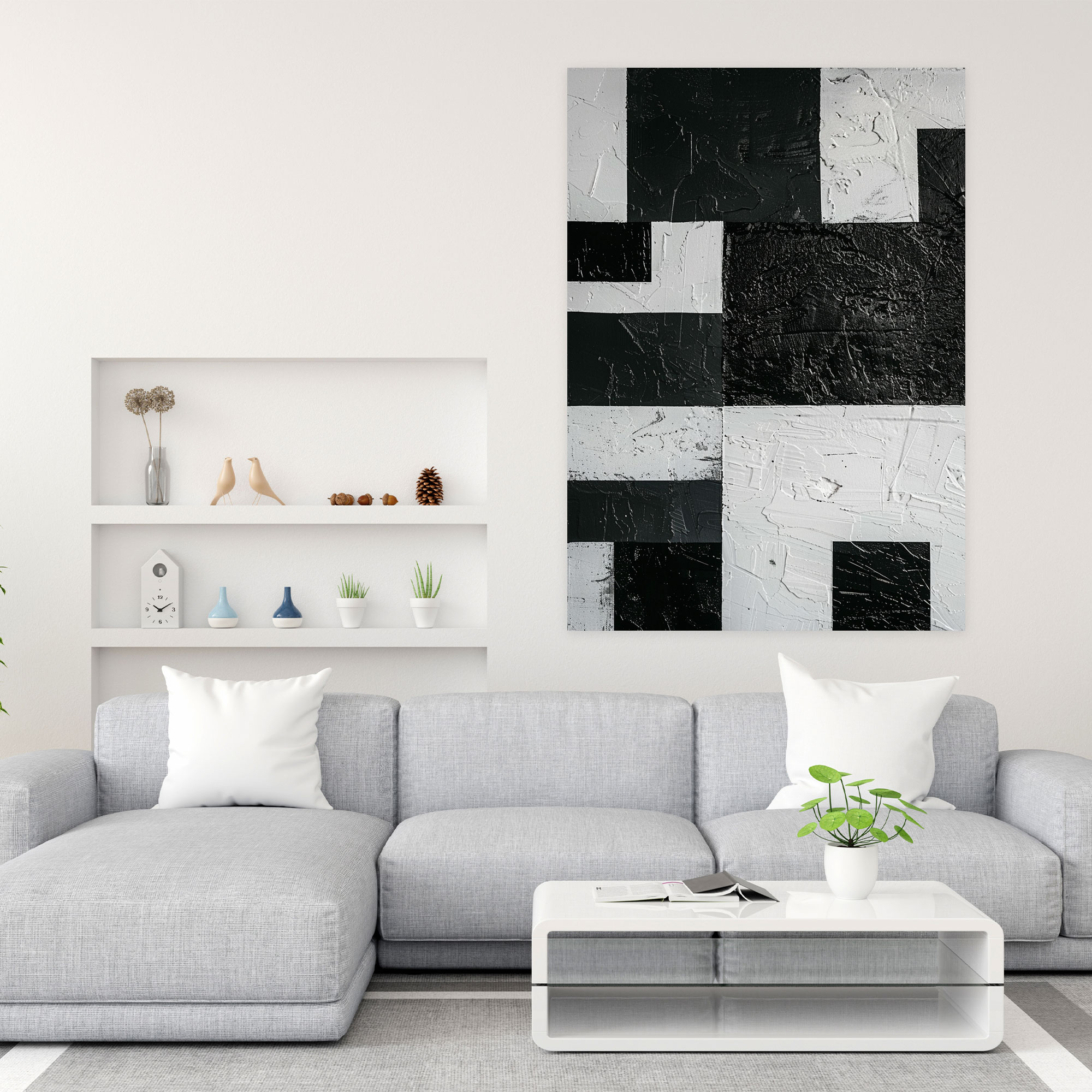 Suprematism Wall Art - Minimalistic Squares - Suprematism, Home Decoration, Canvas, Wall Decoration