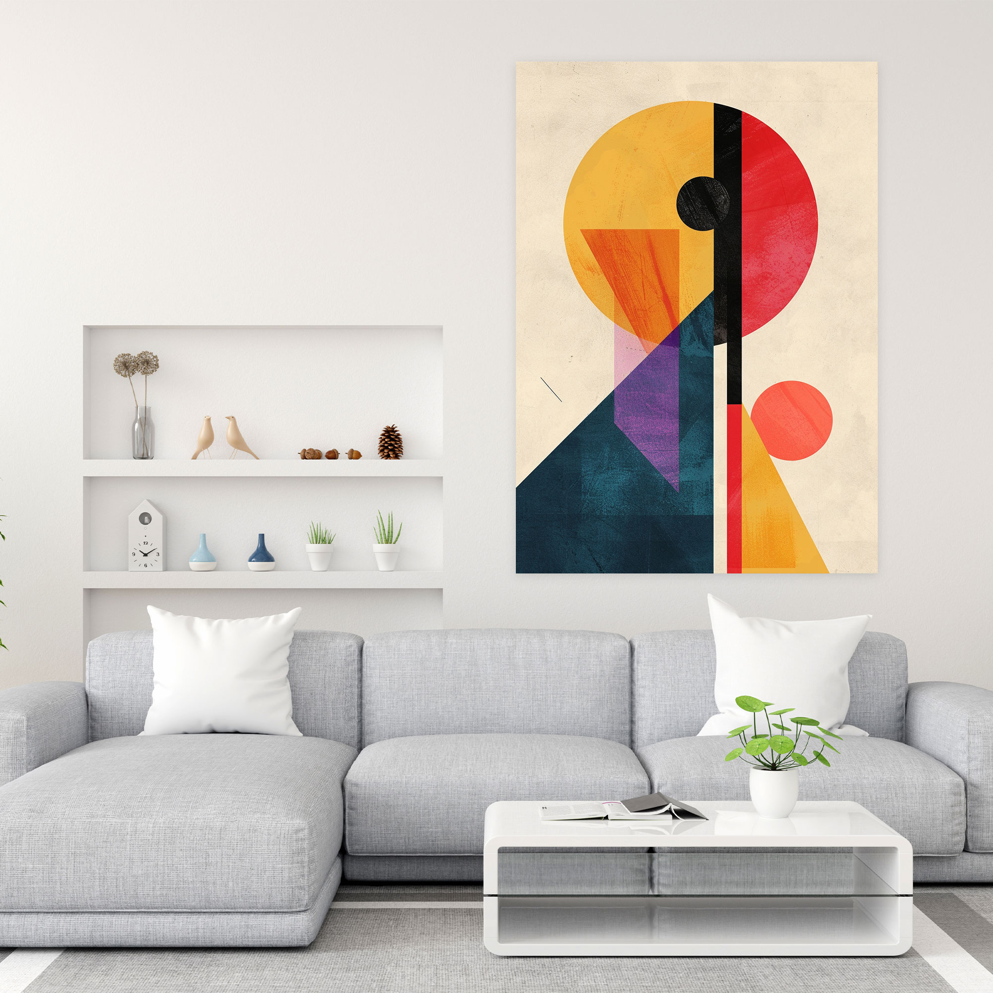 Colorful Suprematism Canvas Print - Suprematism, Wall Decoration, Home Decoration, Canvas