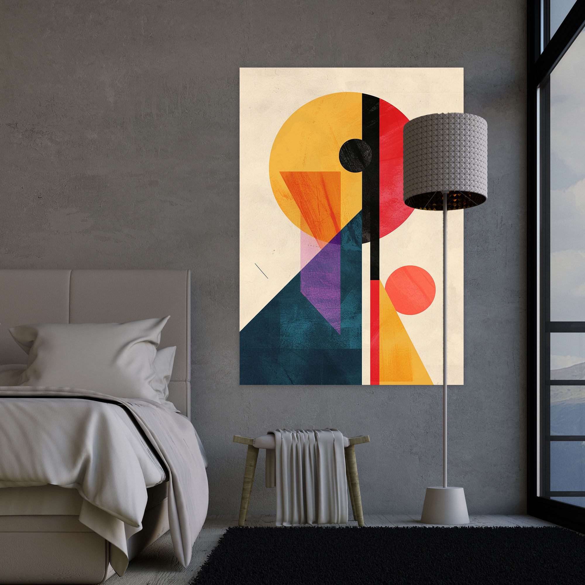 Colorful Suprematism Canvas Print - Suprematism, Wall Decoration, Home Decoration, Canvas