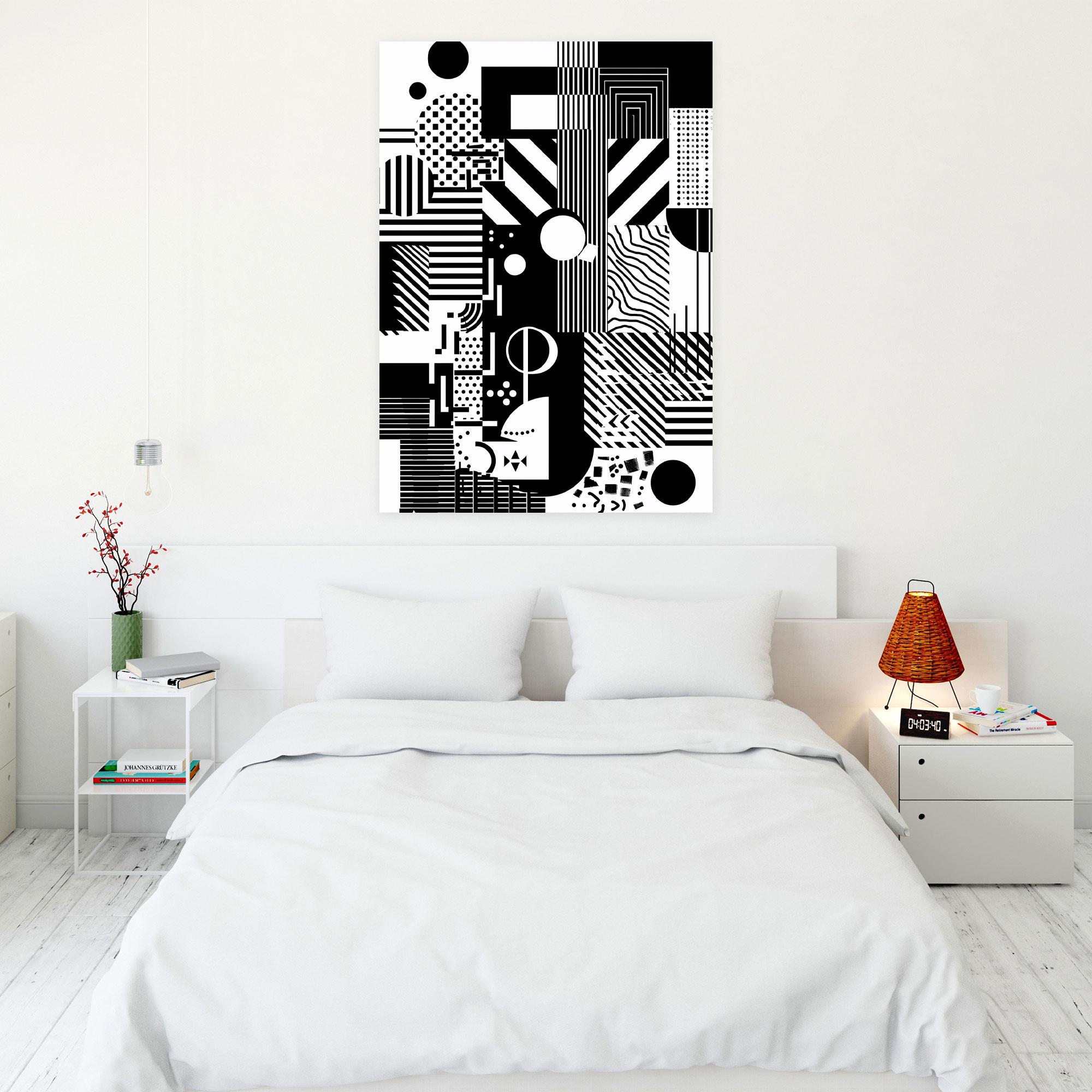 Black And White Suprematism Wall Decoration - Suprematism, Canvas Print, Canvas Wall Art, Home Decoration