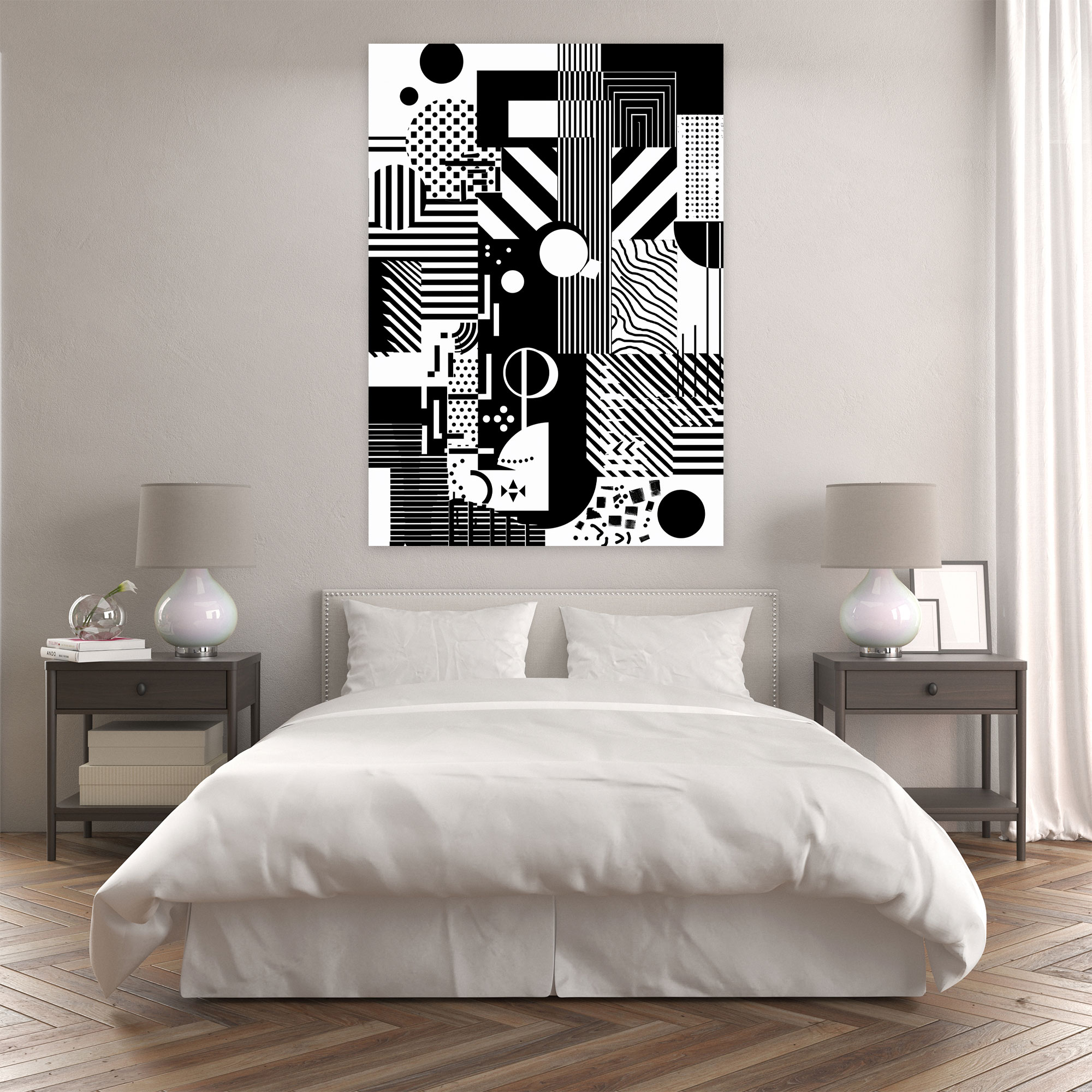 Black And White Suprematism Wall Decoration - Suprematism, Canvas Print, Canvas Wall Art, Home Decoration