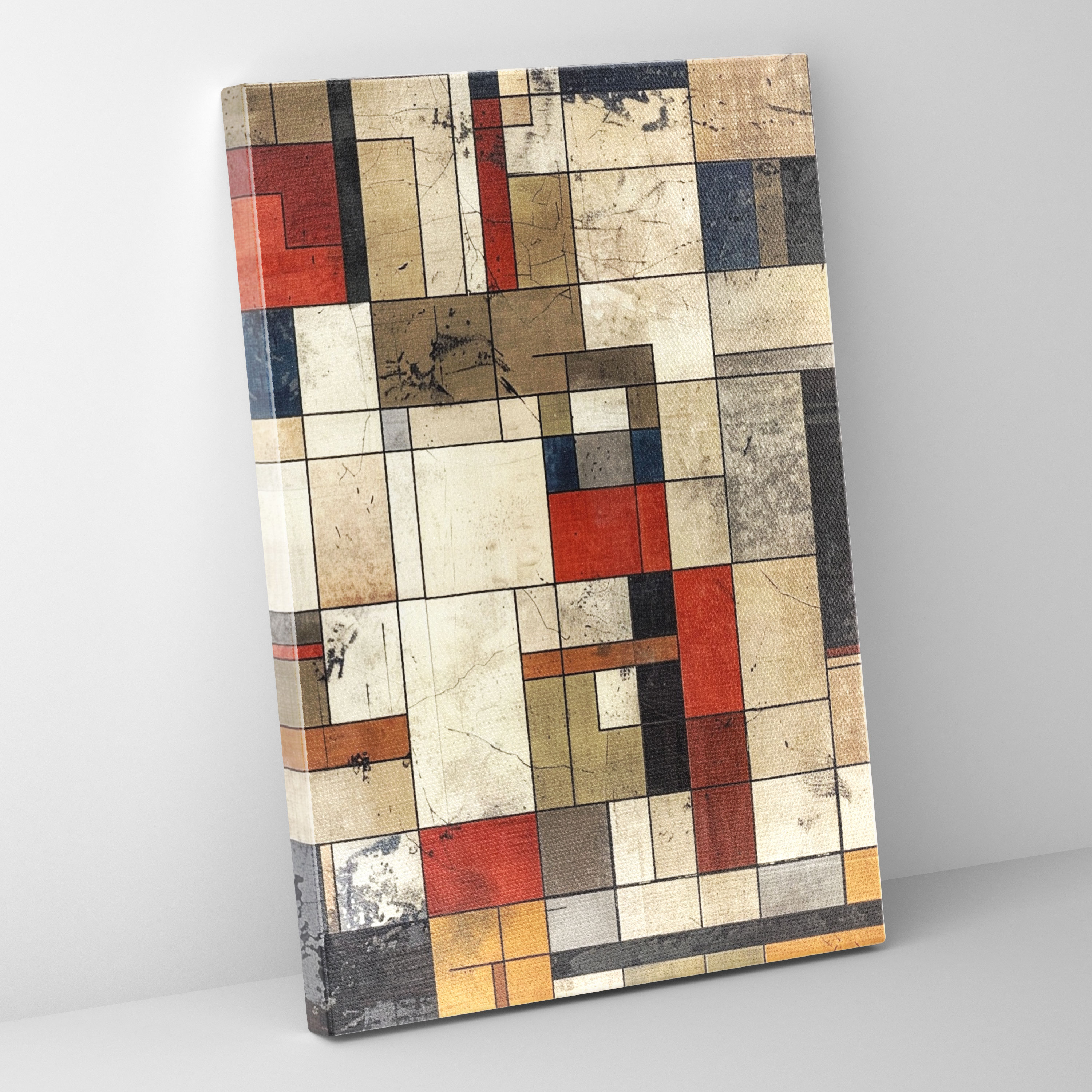 Suprematism Earthy Tones Wall Art - Suprematism, Canvas, Wall Decoration, Suprematism