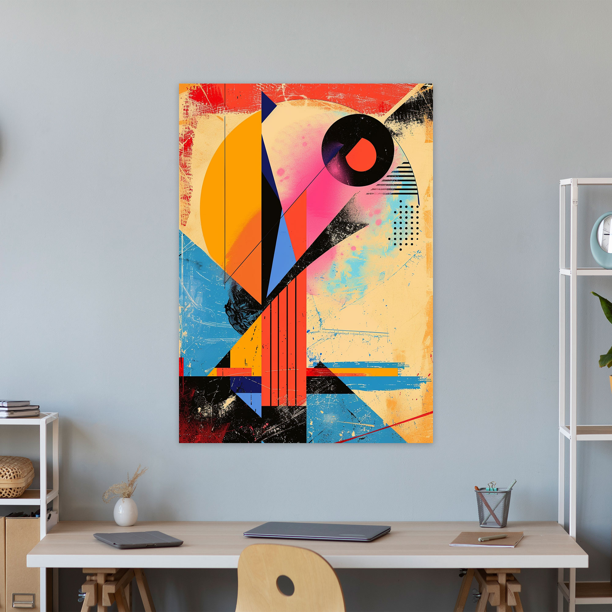 Suprematism Abstract Canvas Print - Suprematism, Vibrant Colors, Abstract, Geometric