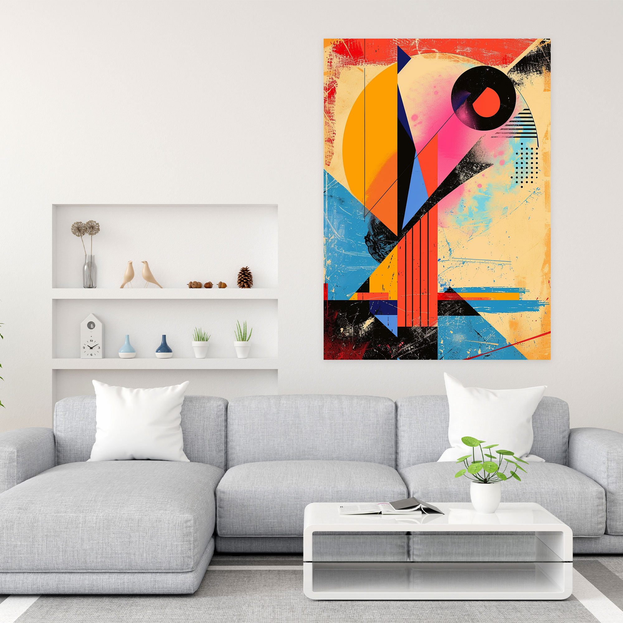 Suprematism Abstract Canvas Print - Suprematism, Vibrant Colors, Abstract, Geometric