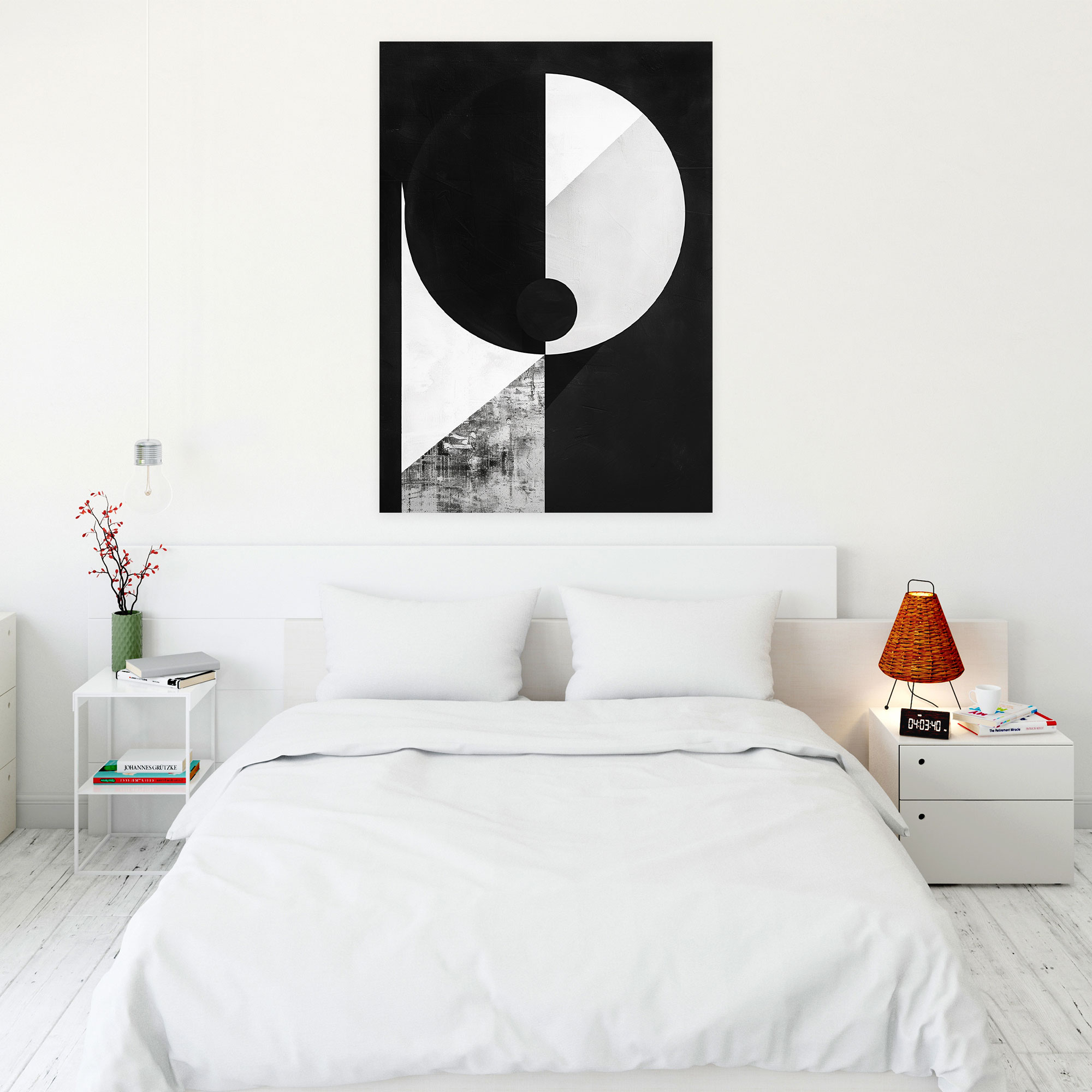 Suprematism Black And White Wall Art - Suprematism, Black And White, Home Decoration, Wall Art