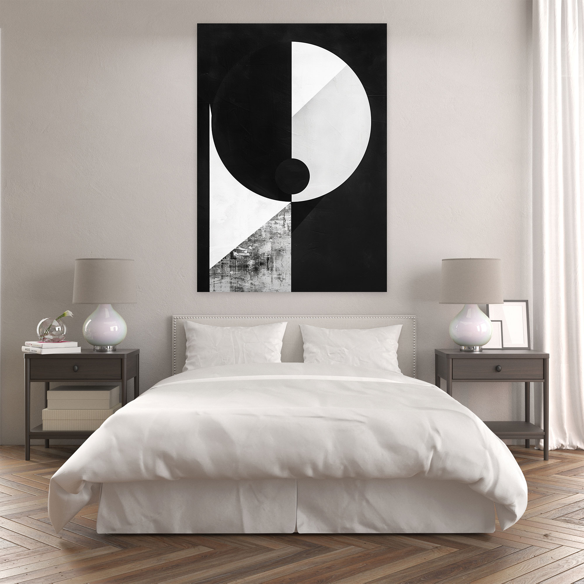 Suprematism Black And White Wall Art - Suprematism, Black And White, Home Decoration, Wall Art